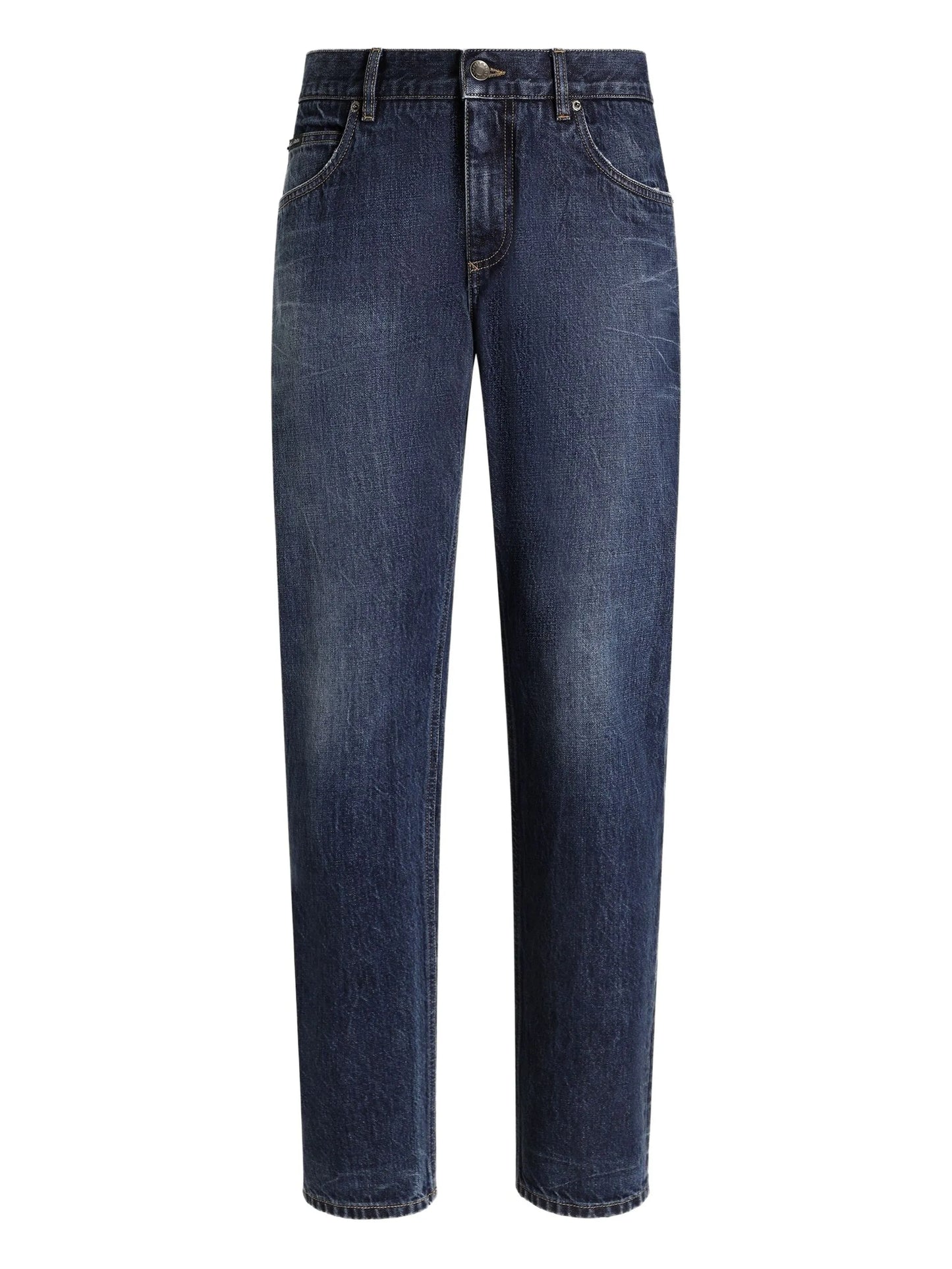 button-fastening jeans
