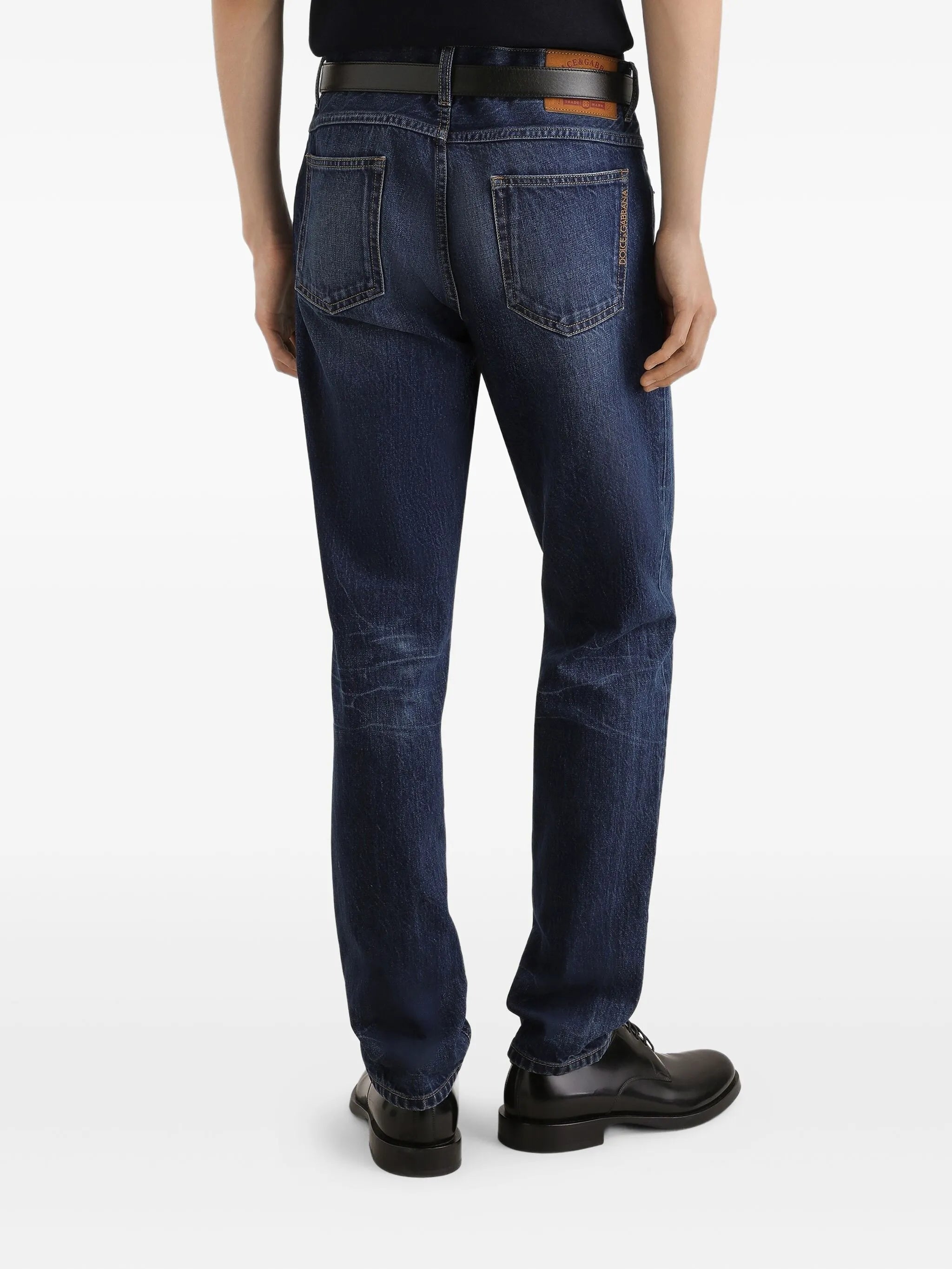 button-fastening jeans
