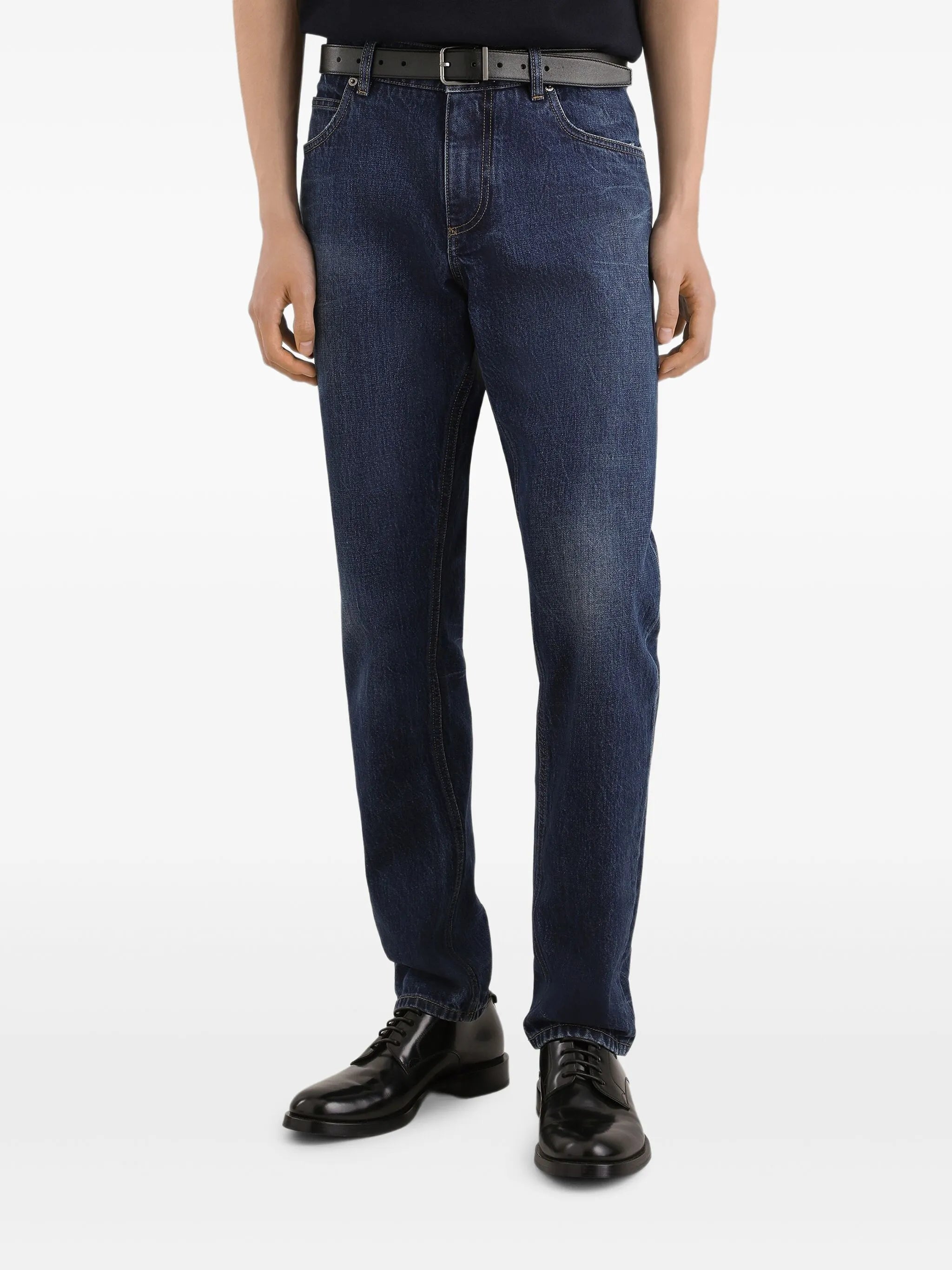 button-fastening jeans