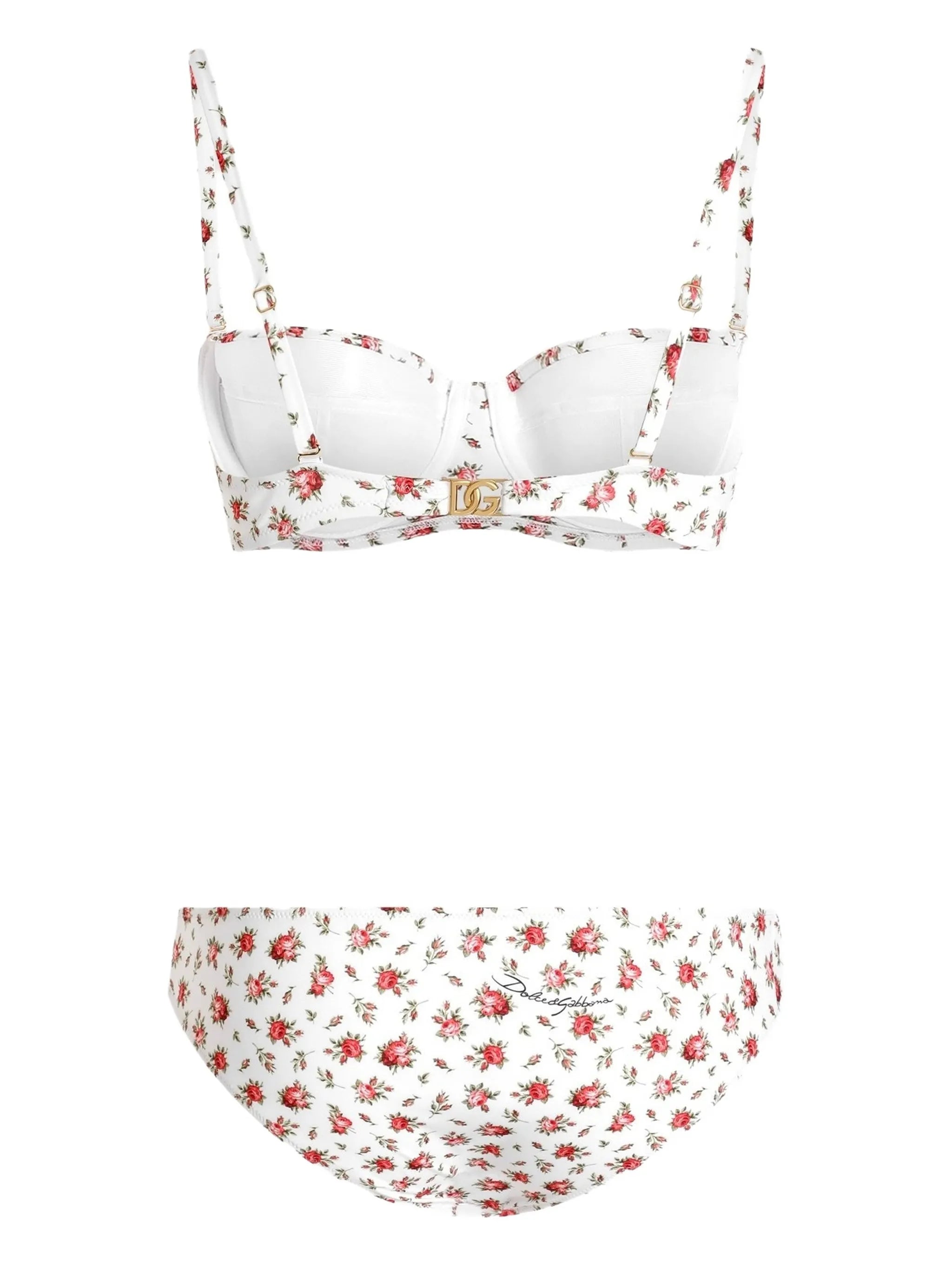 floral-print bikini