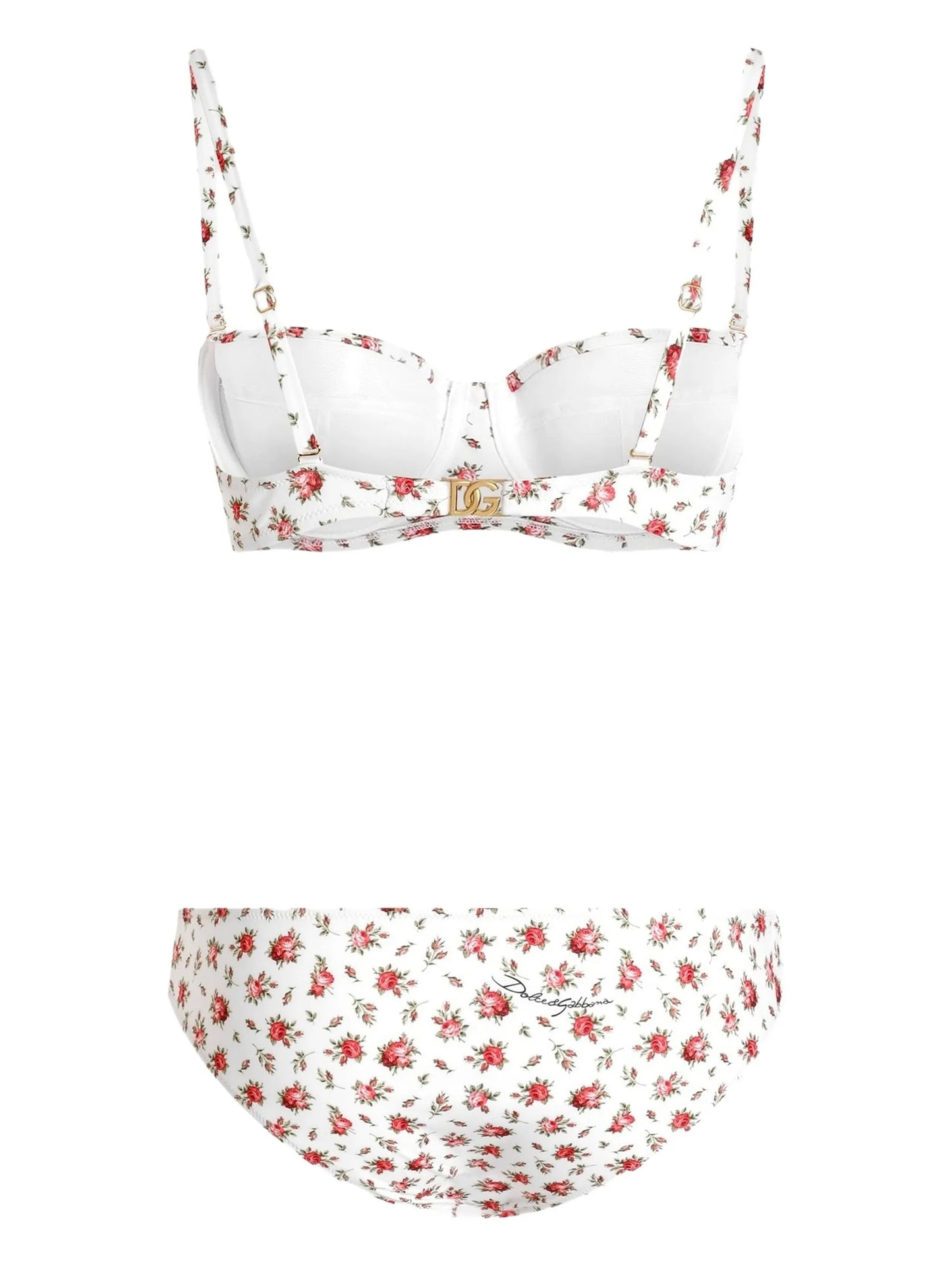 floral-print bikini