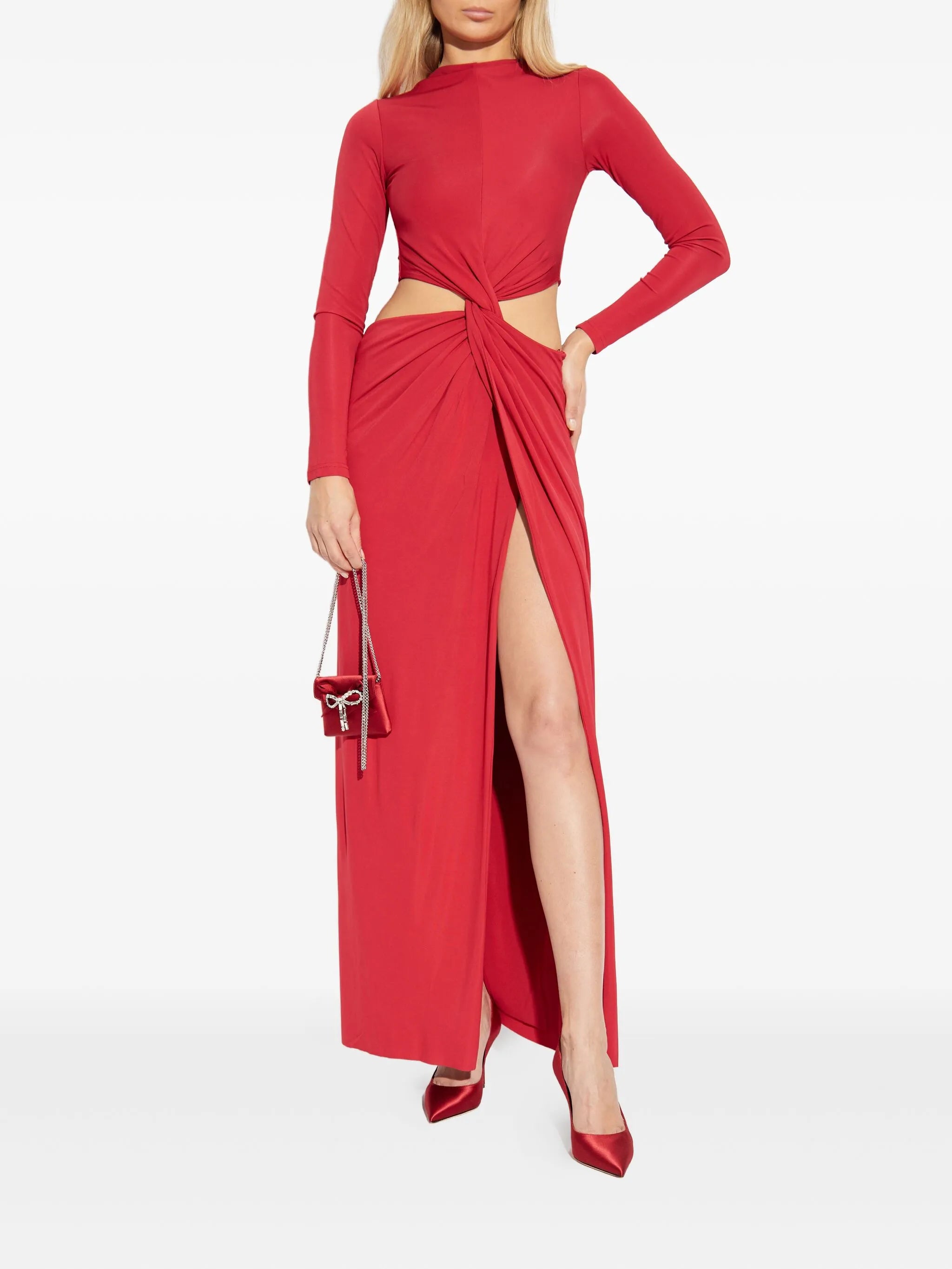 Keri cut-out twisted maxi dress