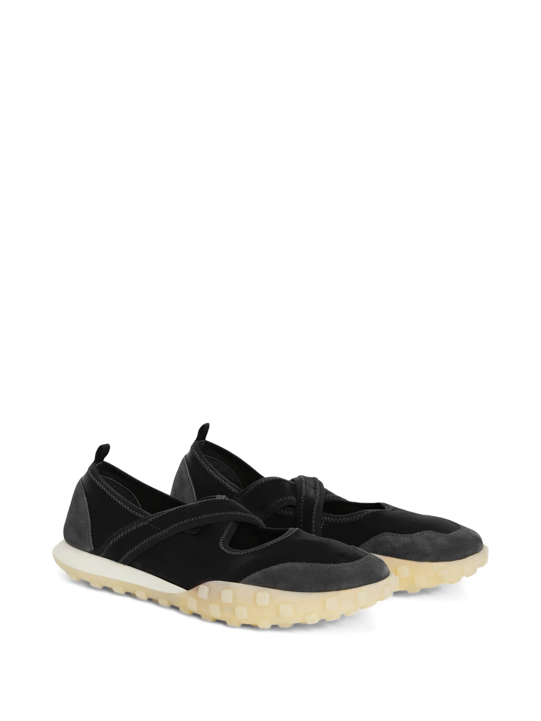 suede trims cross-over Moon Ballerina