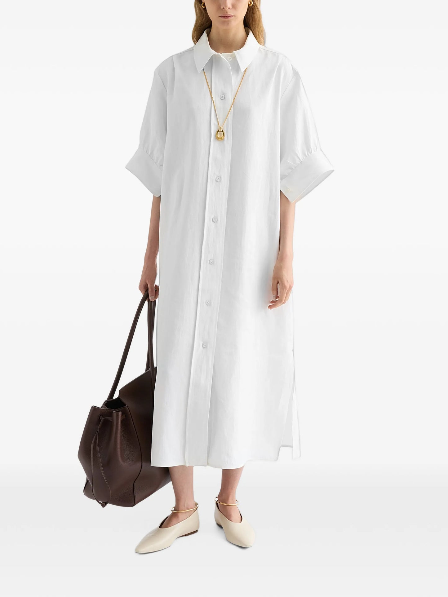 short-sleeve shirt dress
