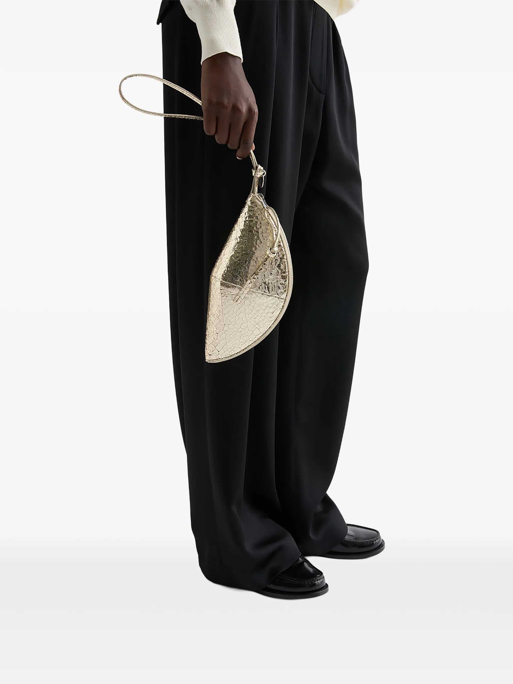 medium Curve leather clutch