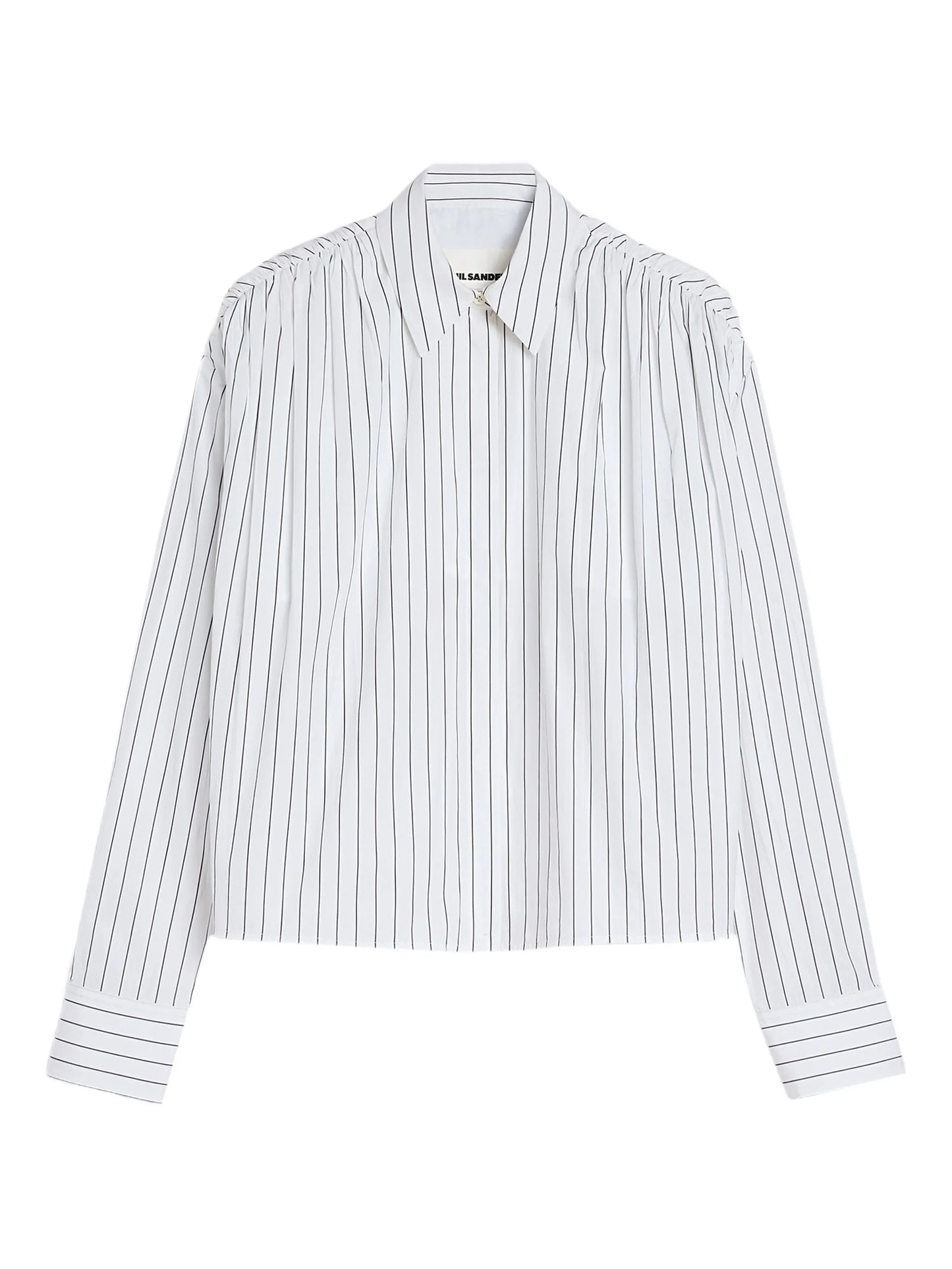 striped-pattern cotton shirt