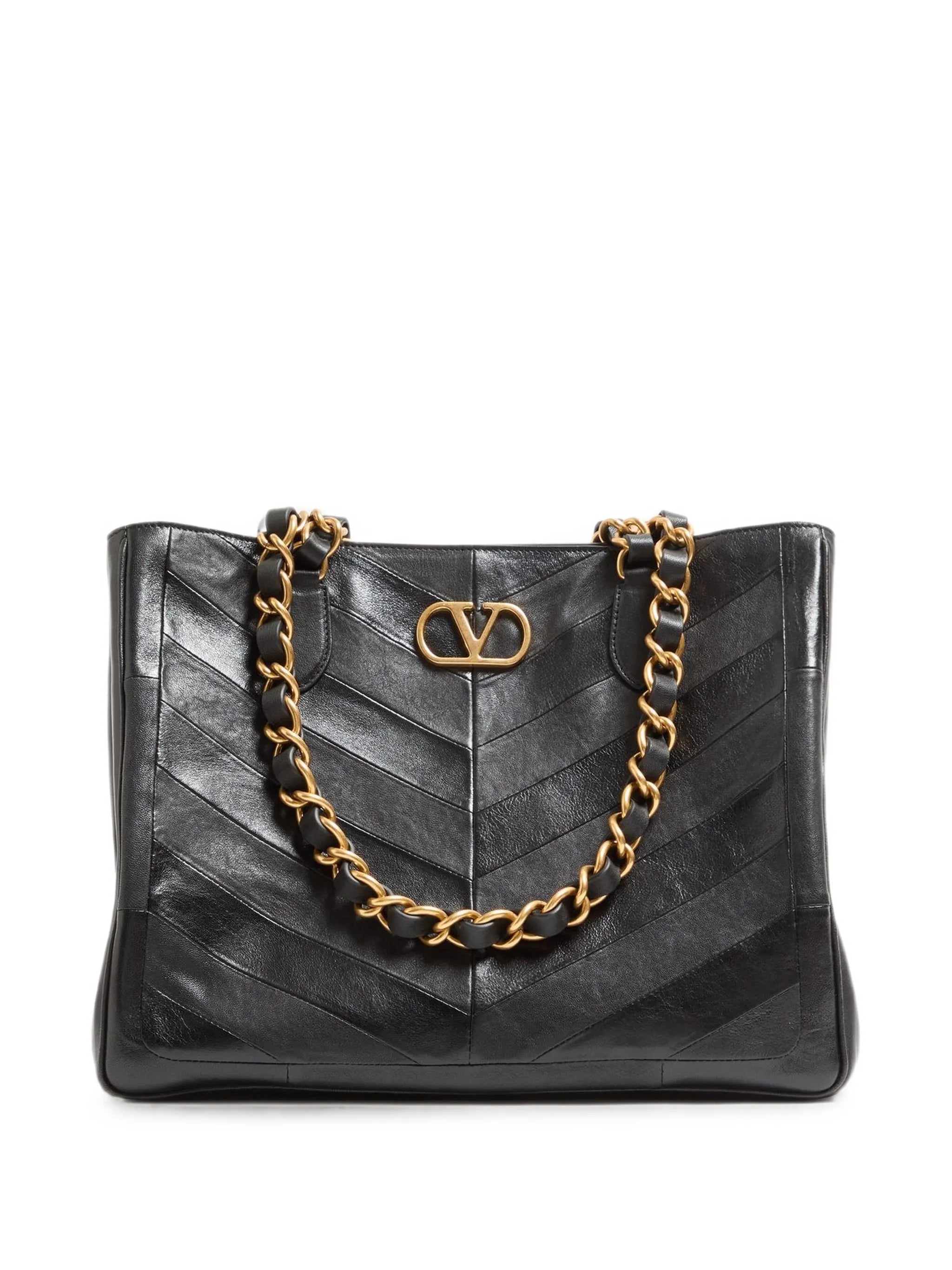 Laseine chevron-pattern tote bag