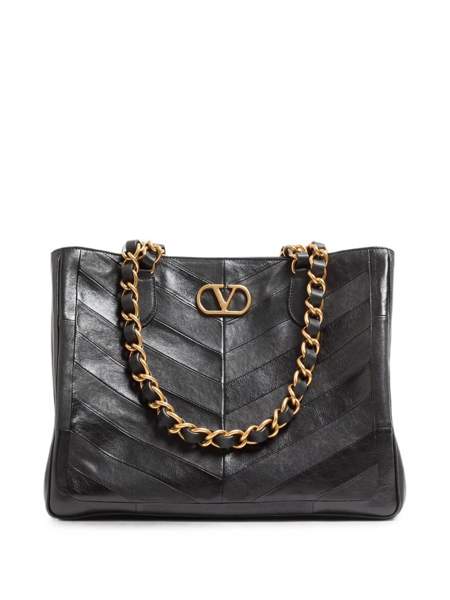 Laseine chevron-pattern tote bag