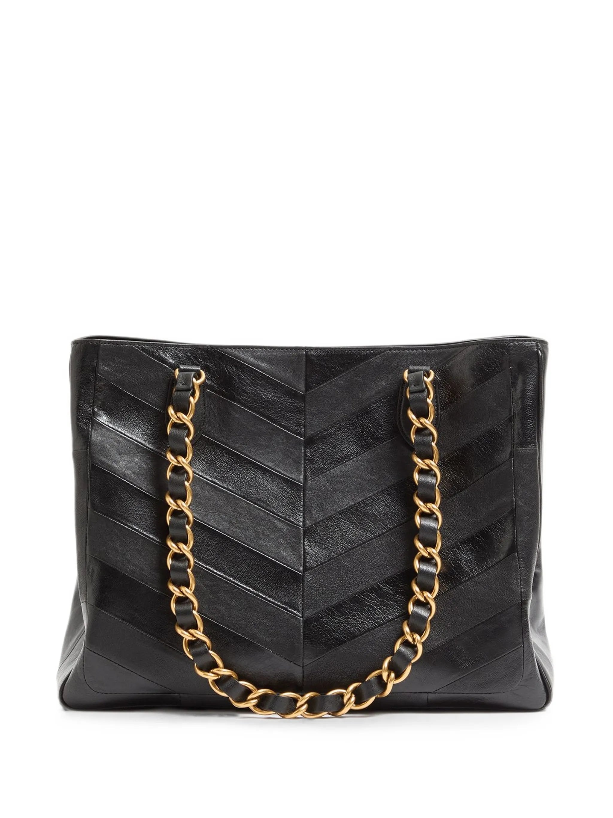Laseine chevron-pattern tote bag