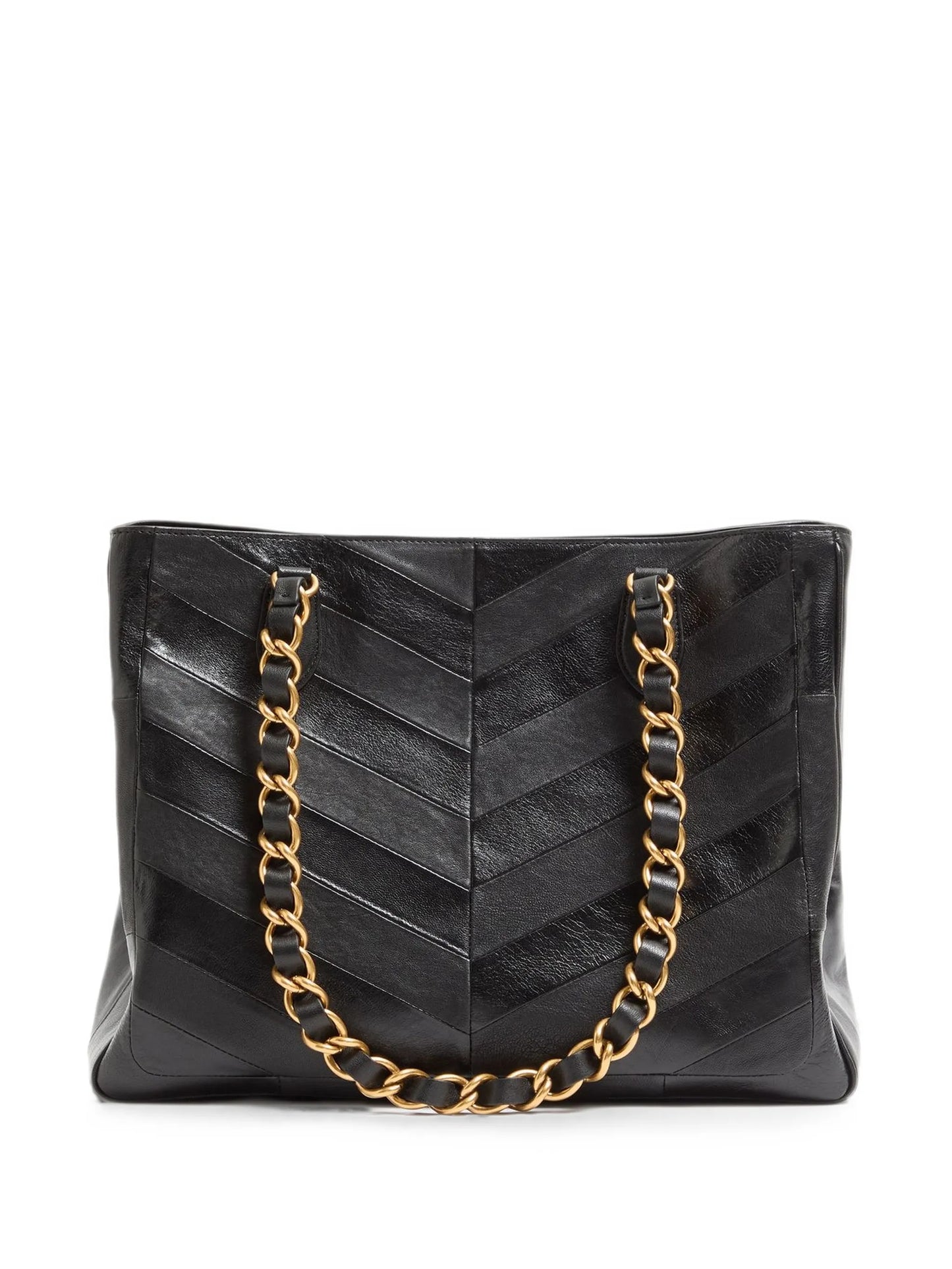 Laseine chevron-pattern tote bag