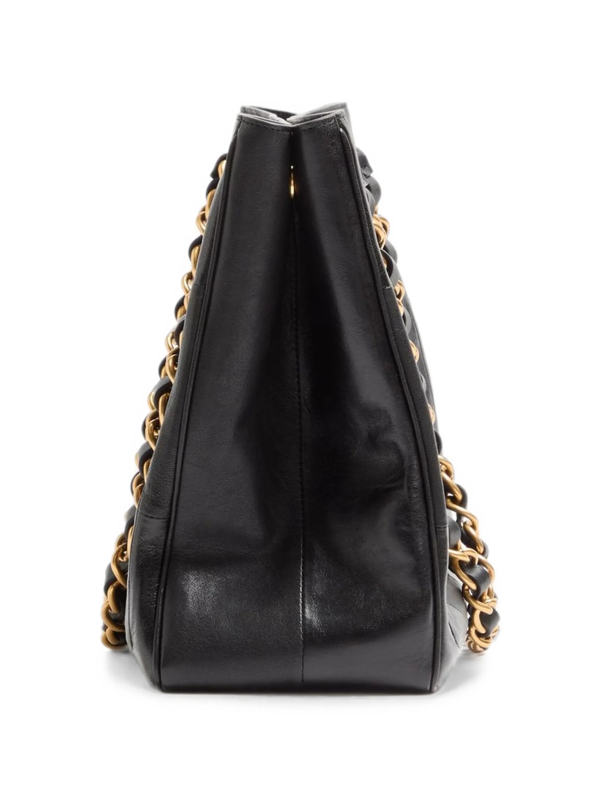 Laseine chevron-pattern tote bag