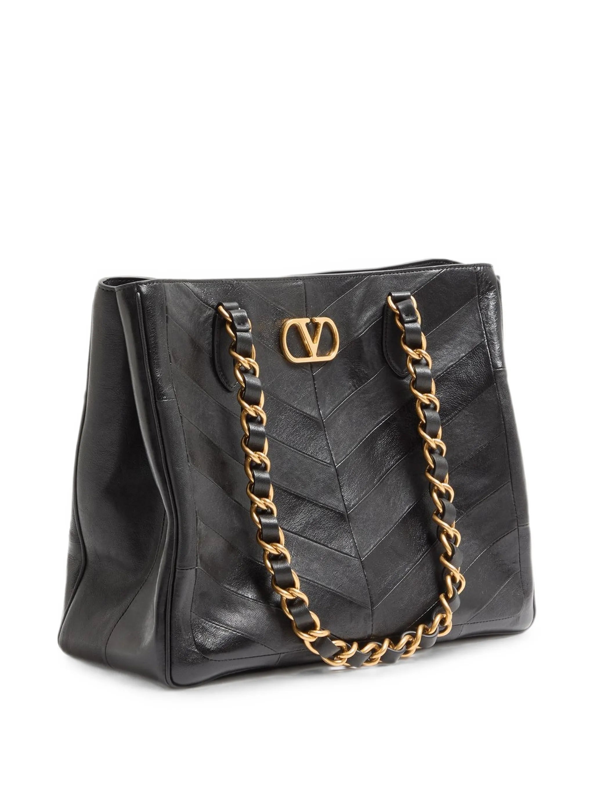 Laseine chevron-pattern tote bag