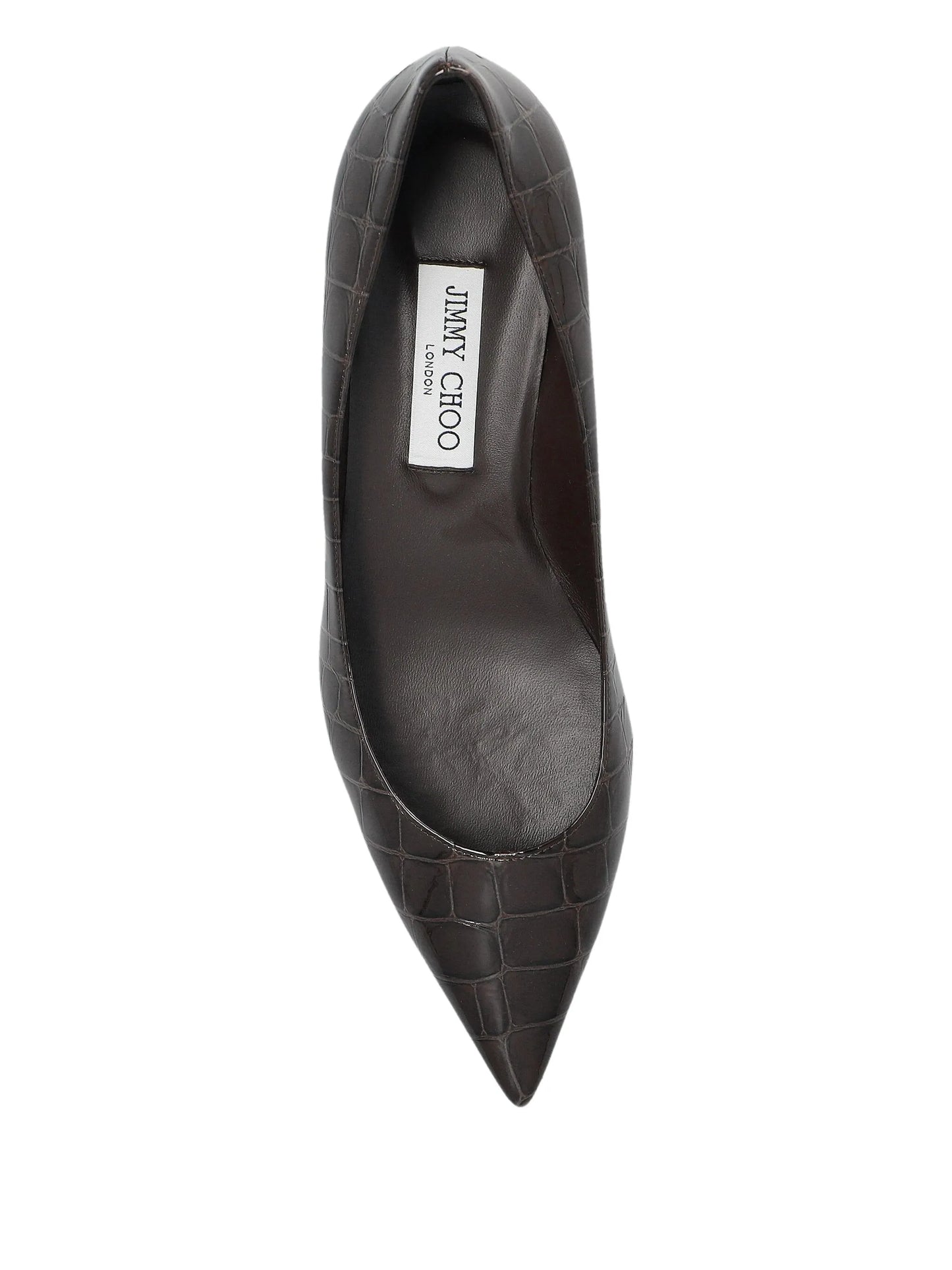 pointed crocodile-effect pumps