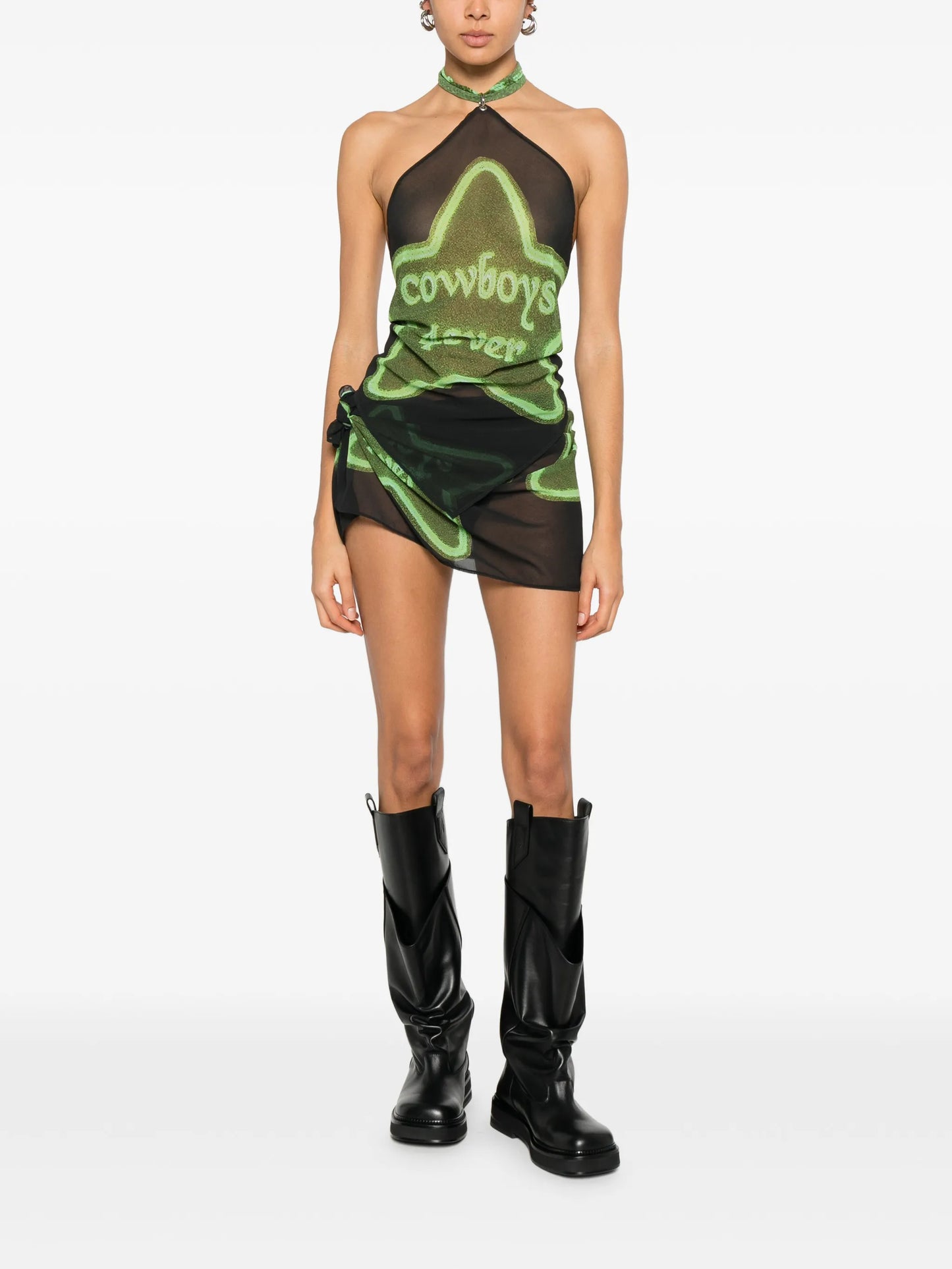 4ever star-graphic skirt set