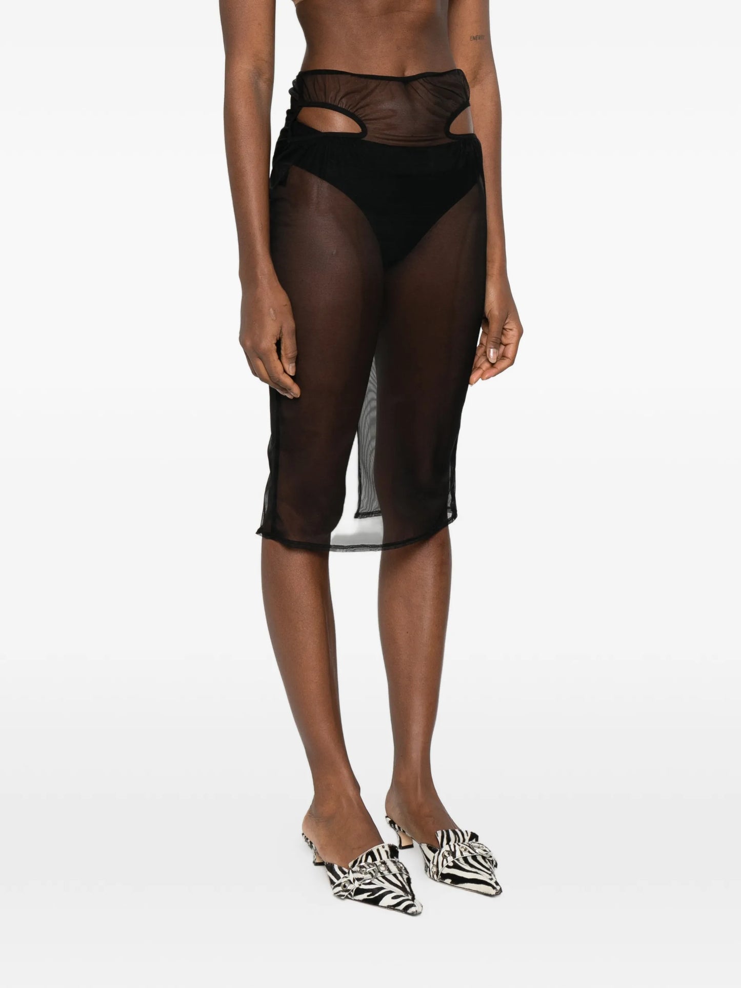 cut-out midi skirt