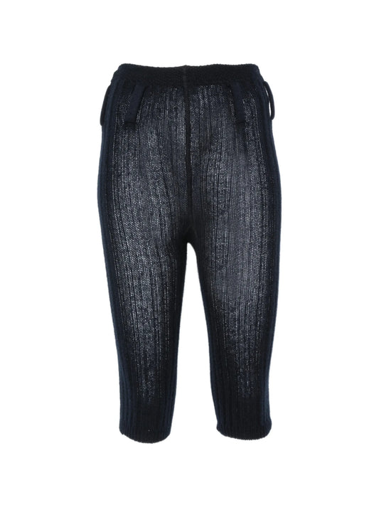 ribbed-knit belt-loop shorts