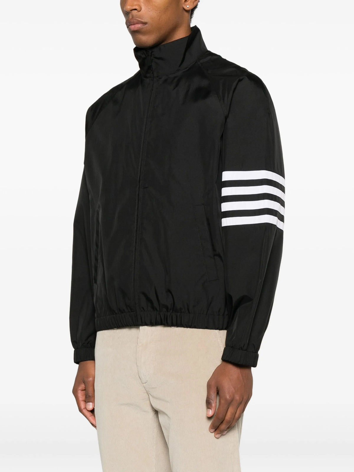 shiny ripstop raglan 4-Bar track jacket