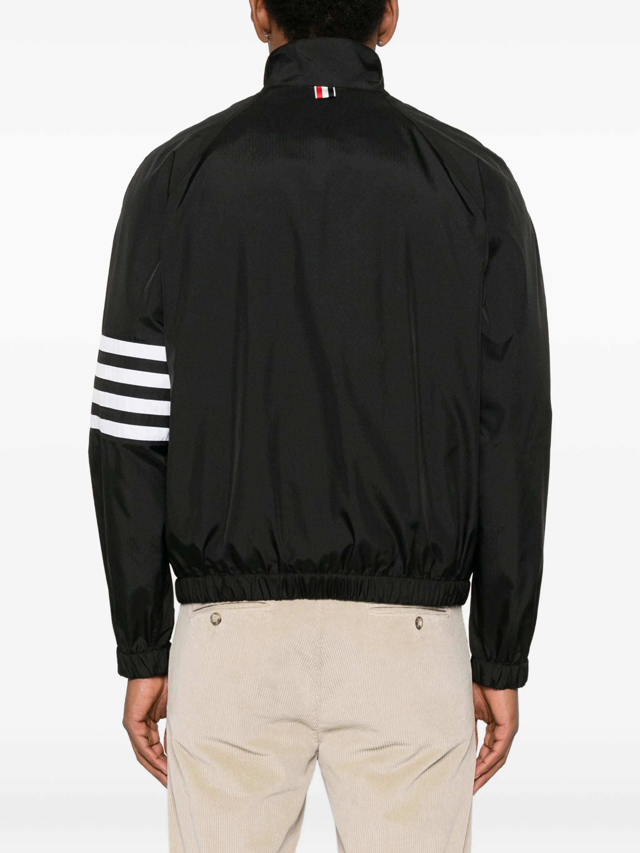 shiny ripstop raglan 4-Bar track jacket