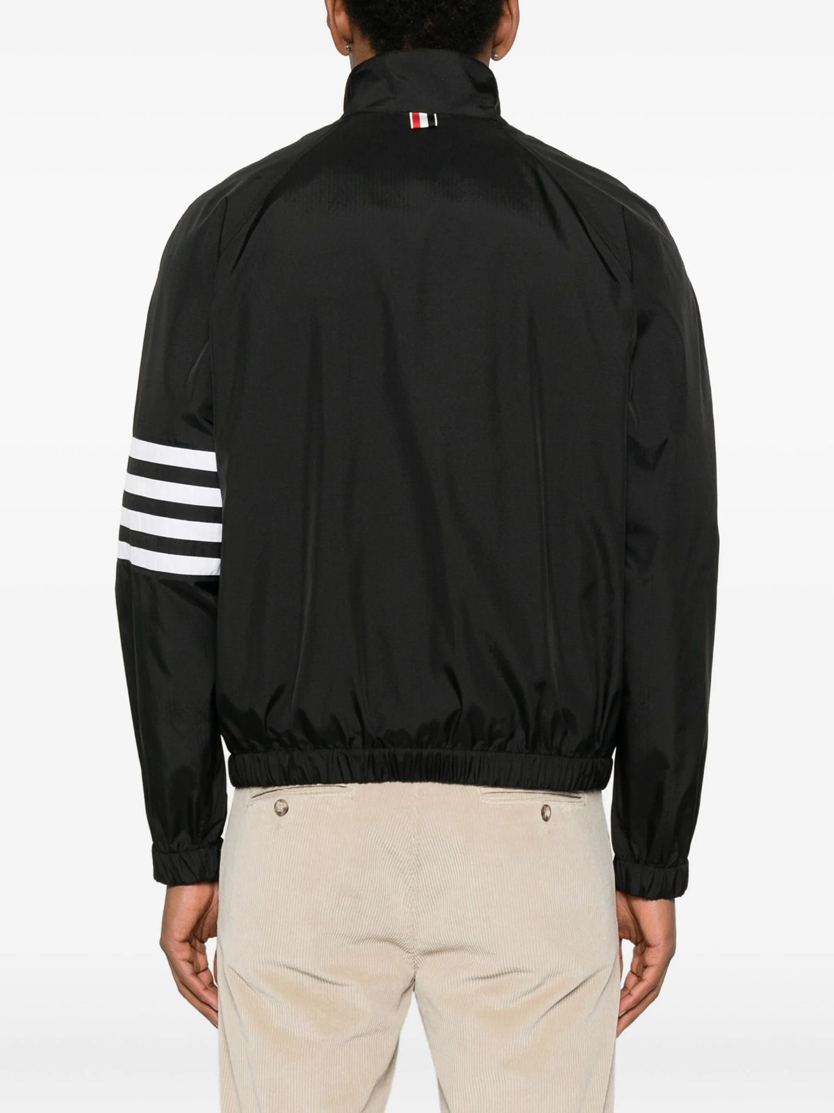shiny ripstop raglan 4-Bar track jacket