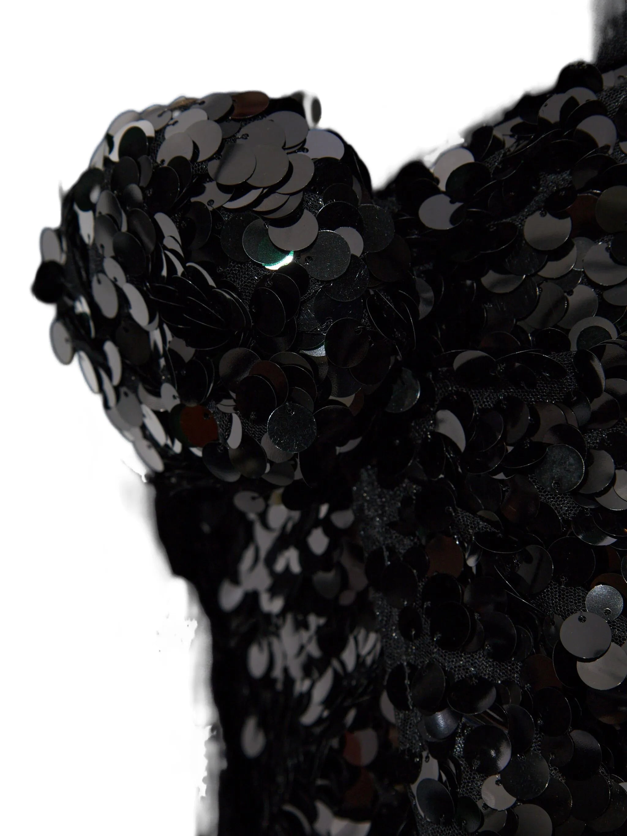 knot-detail sequin maxi dress