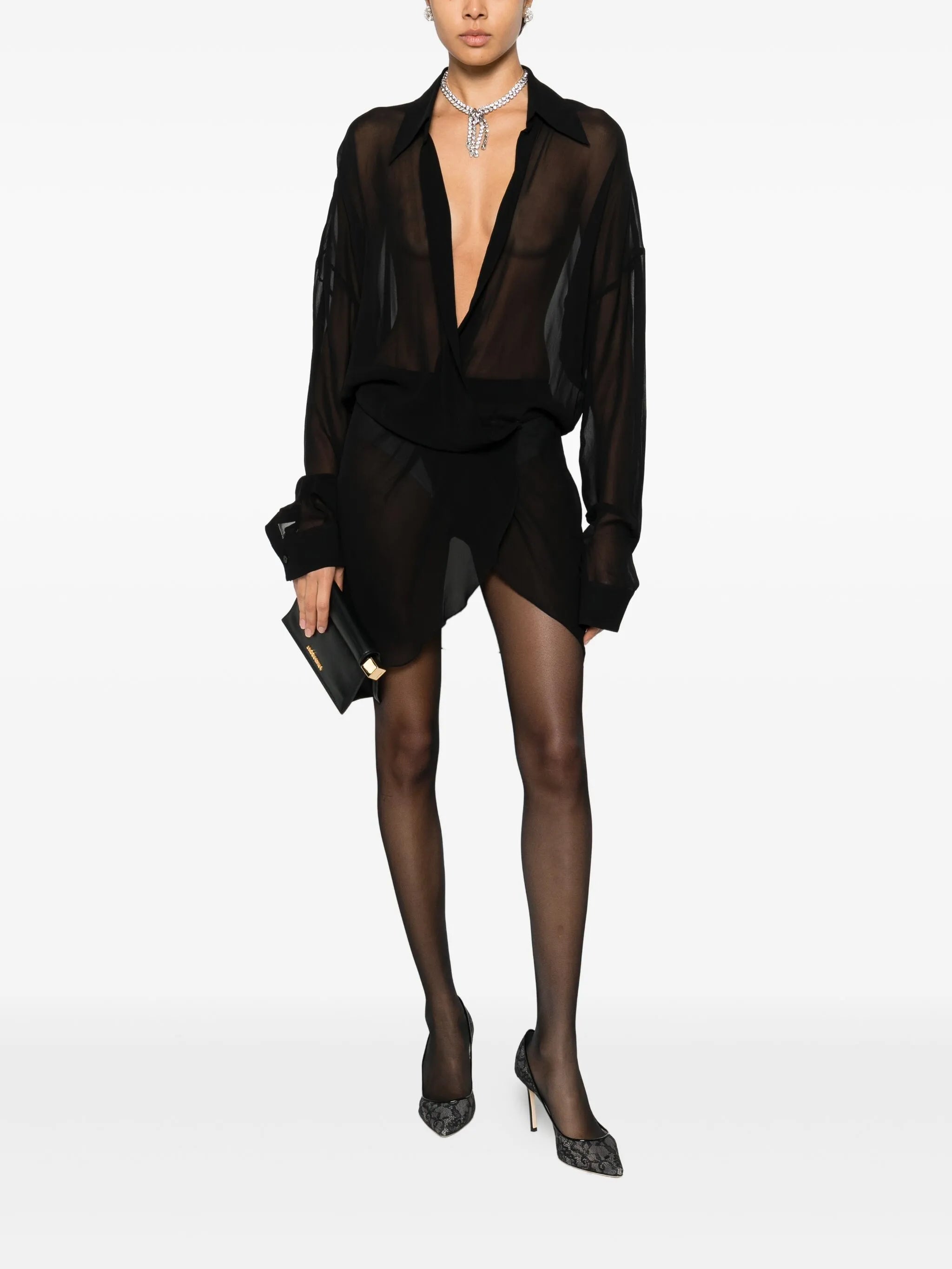 georgette mini dress
