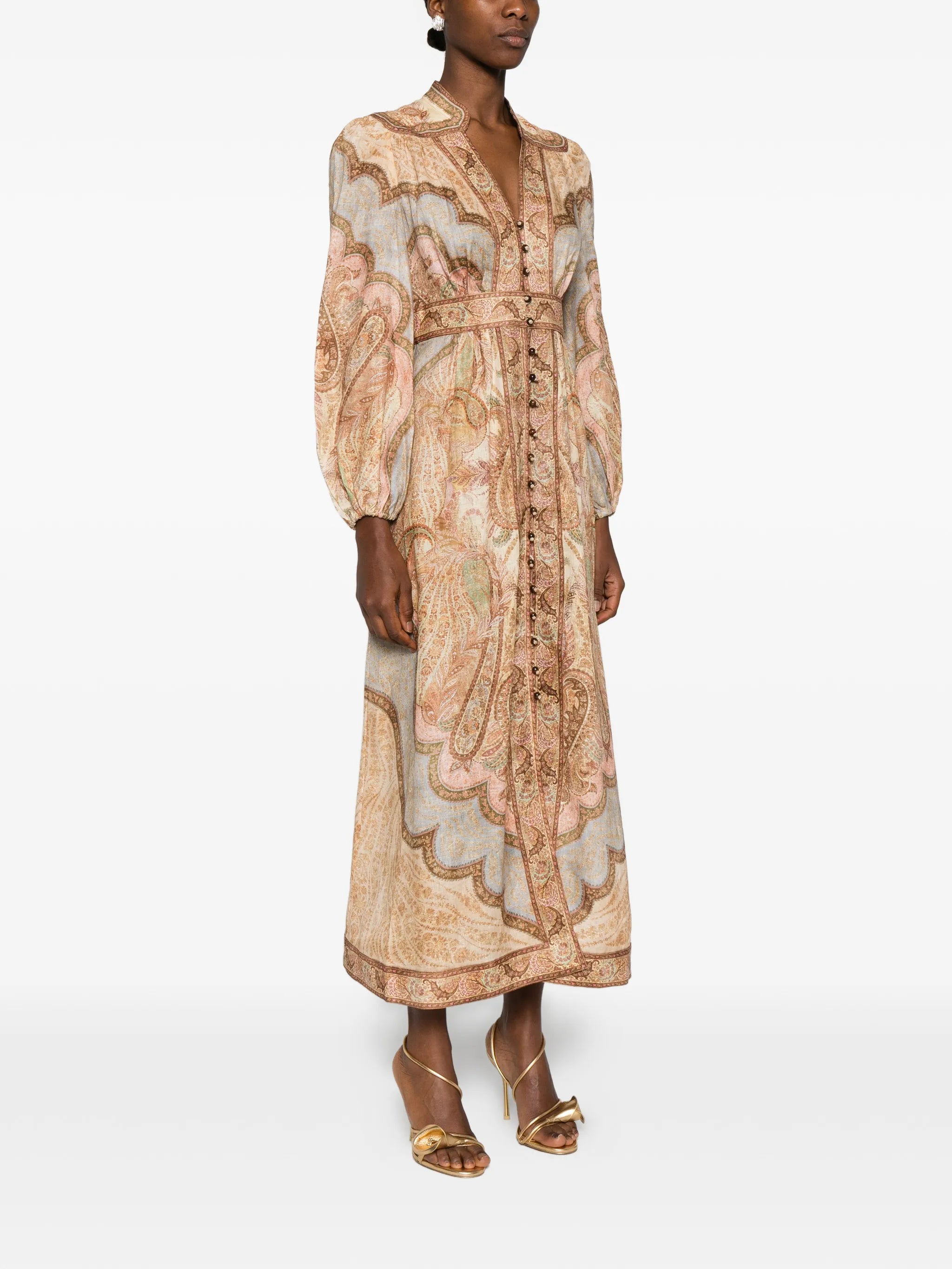 Wanderlust plunge midi dress