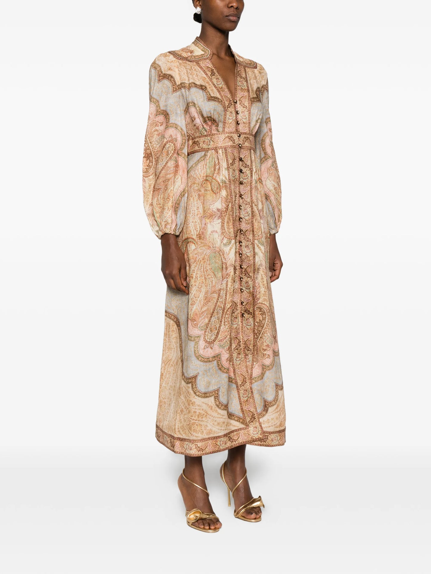 Wanderlust plunge midi dress
