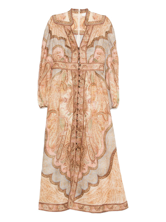 Wanderlust plunge midi dress