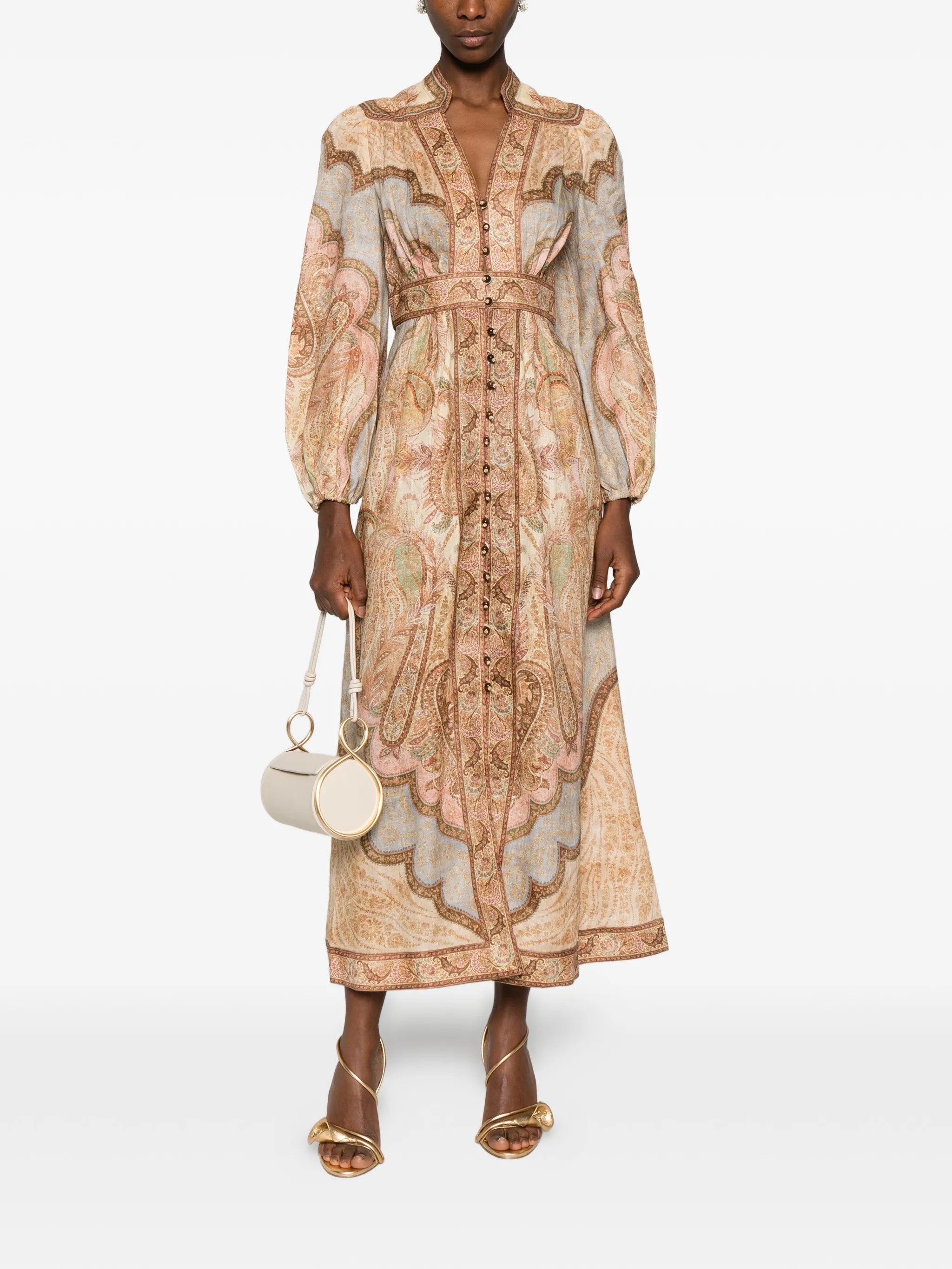 Wanderlust plunge midi dress
