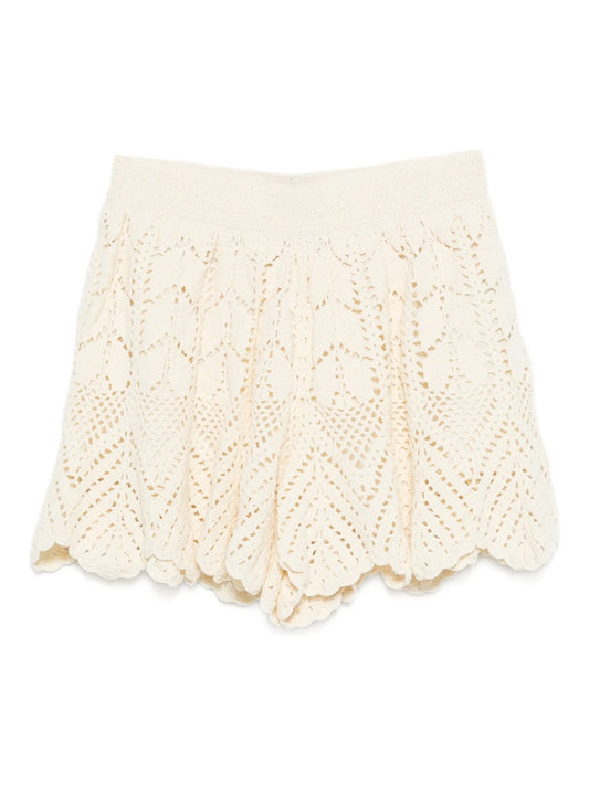 Awaken lace crochet shorts