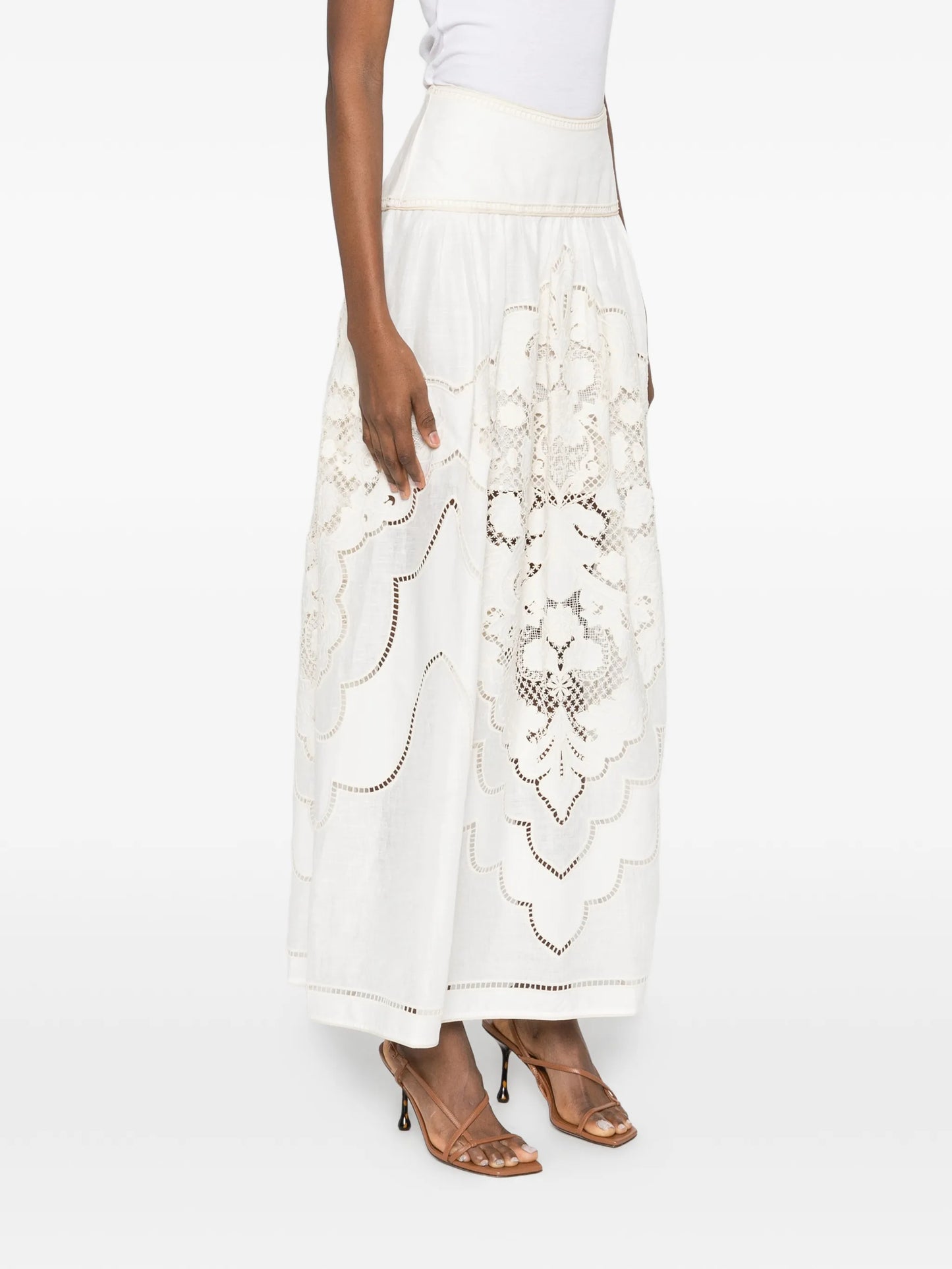 Daylight embroidered maxi skirt