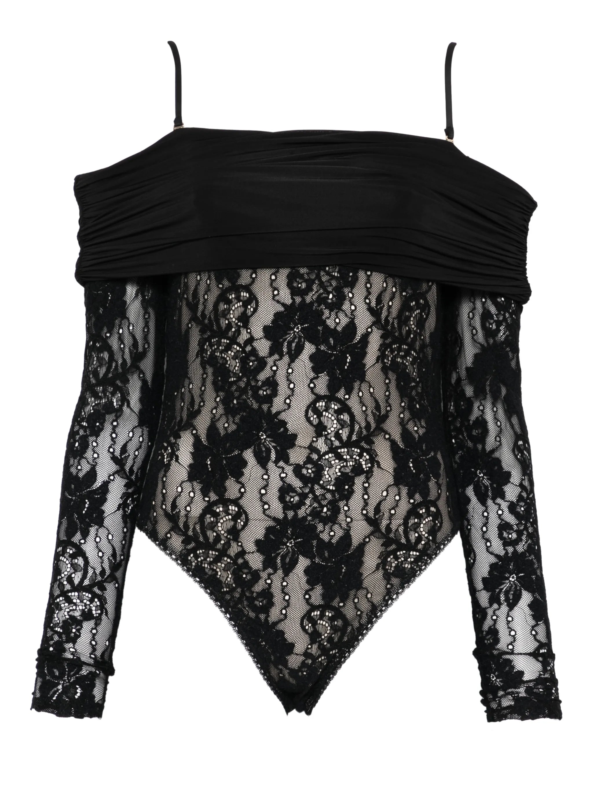 Rebellion draped lace bodysuit