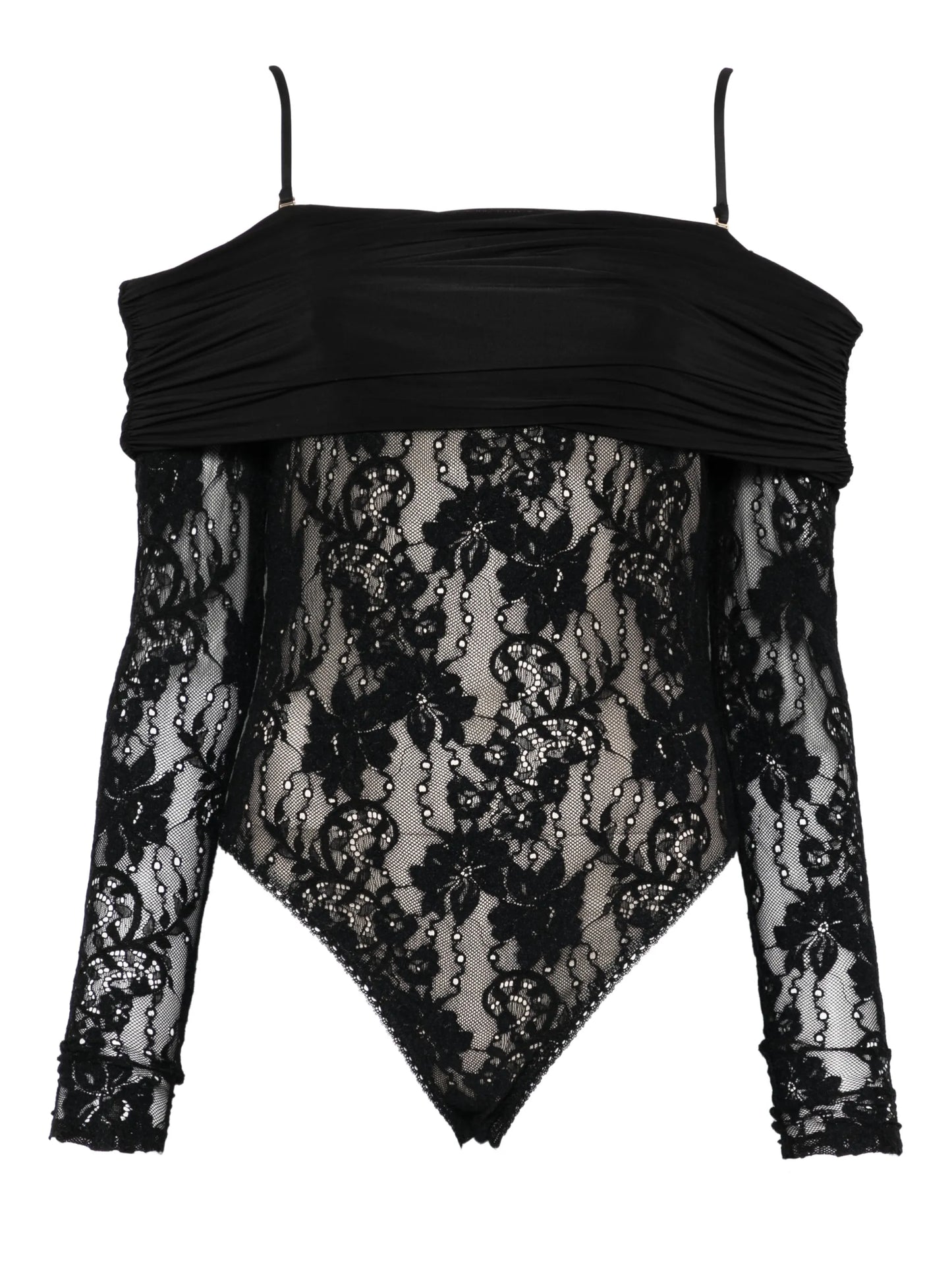 Rebellion draped lace bodysuit