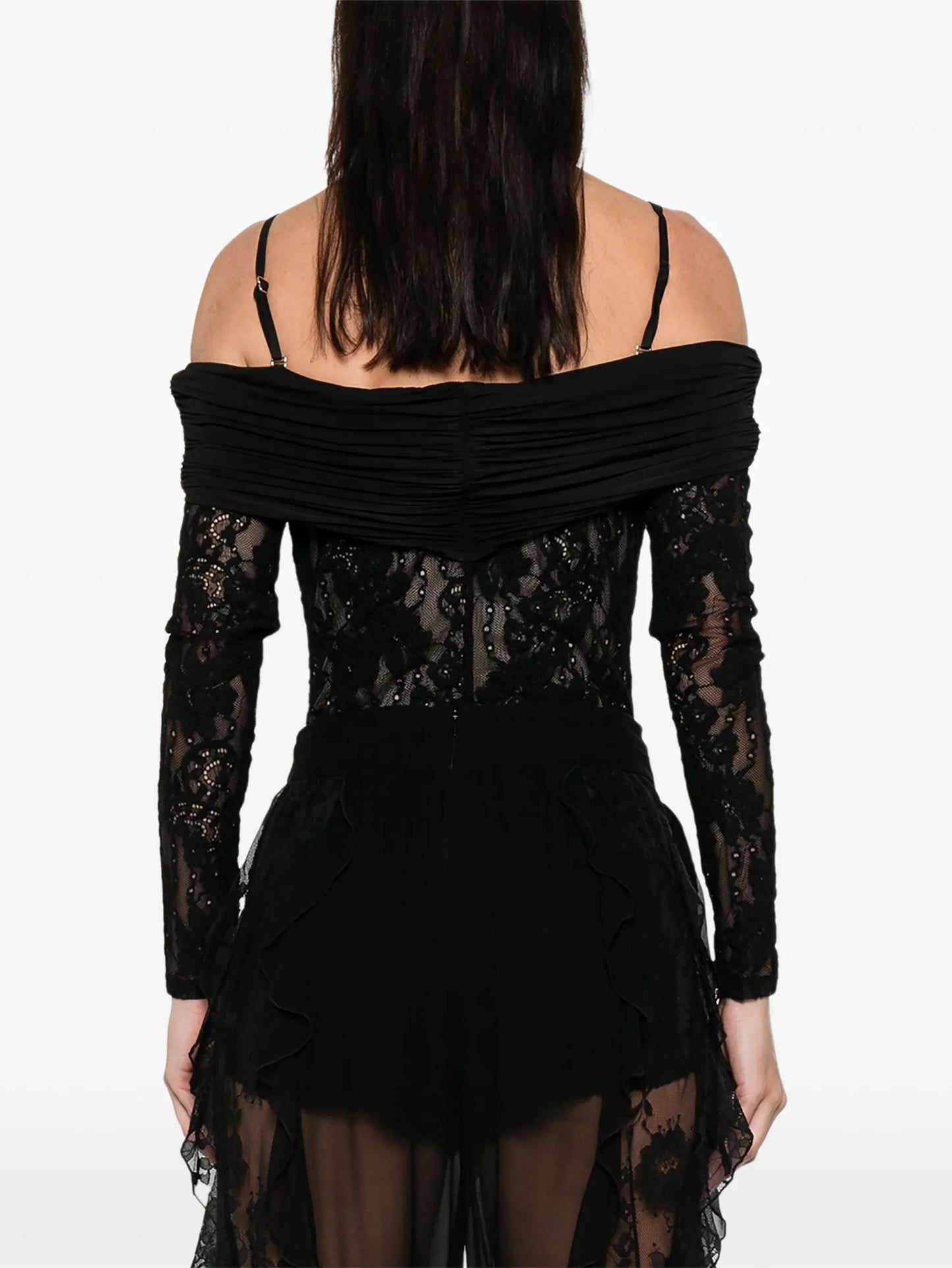Rebellion draped lace bodysuit