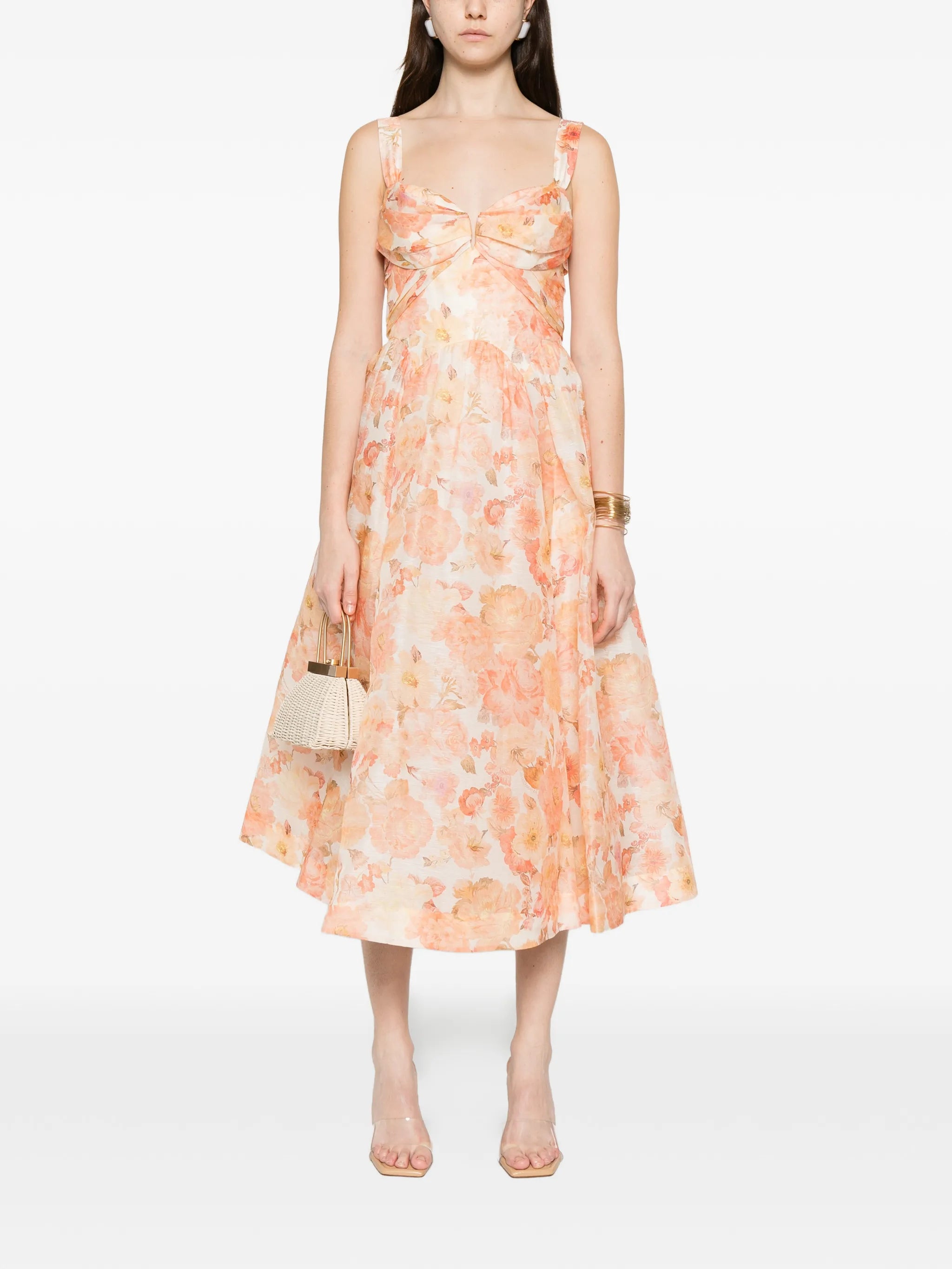Rebellion floral midi dress