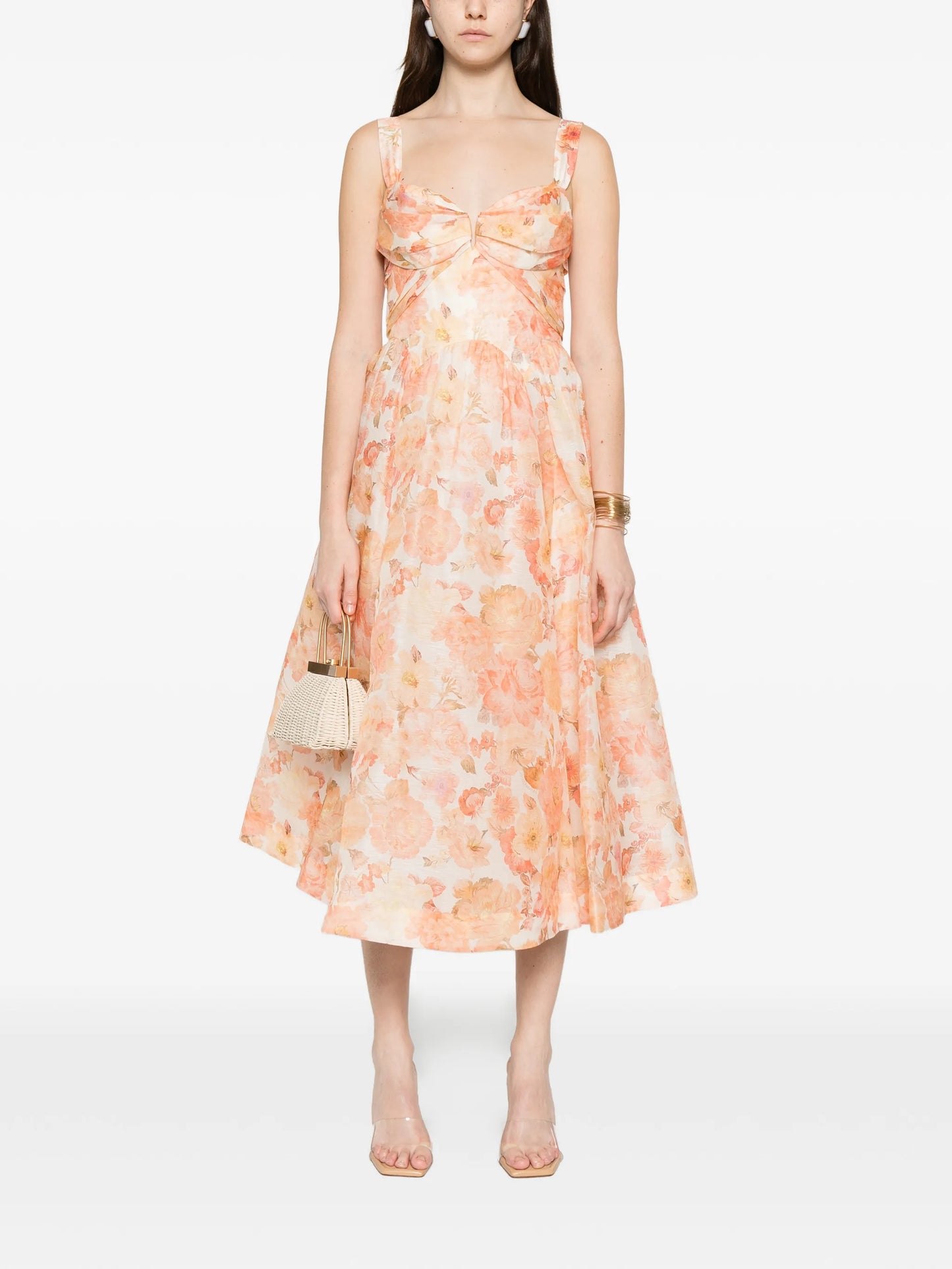 Rebellion floral midi dress