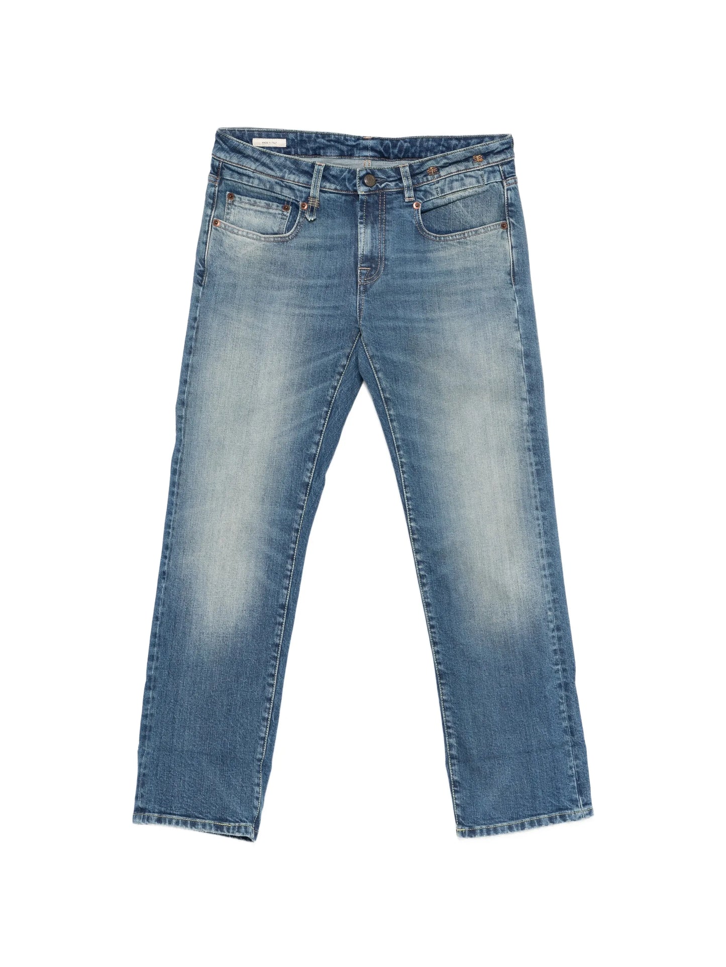 cuffed straight jeans