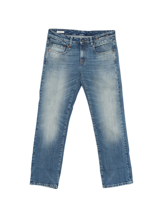 cuffed straight jeans