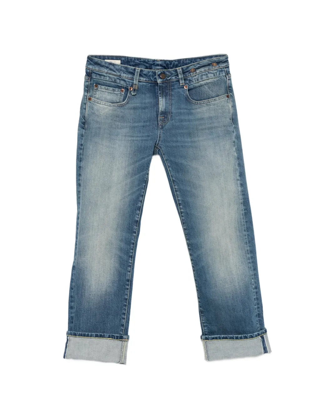cuffed straight jeans