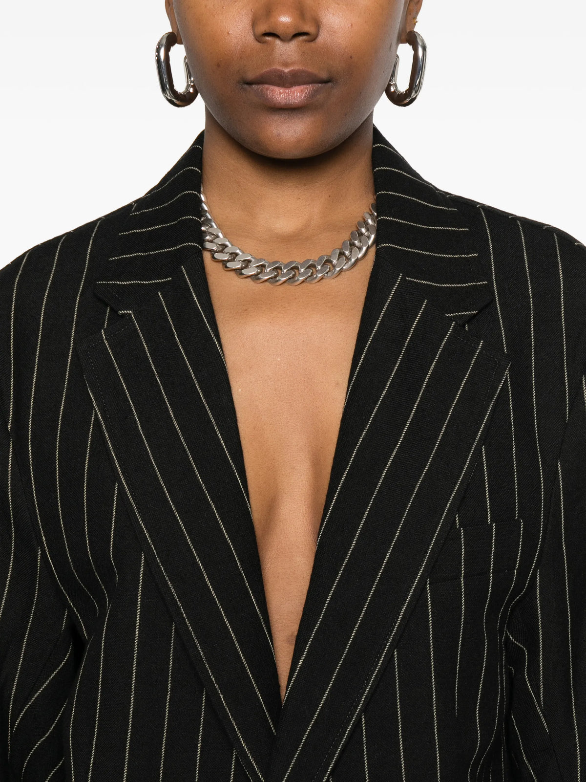 oversize pinstripe blazer