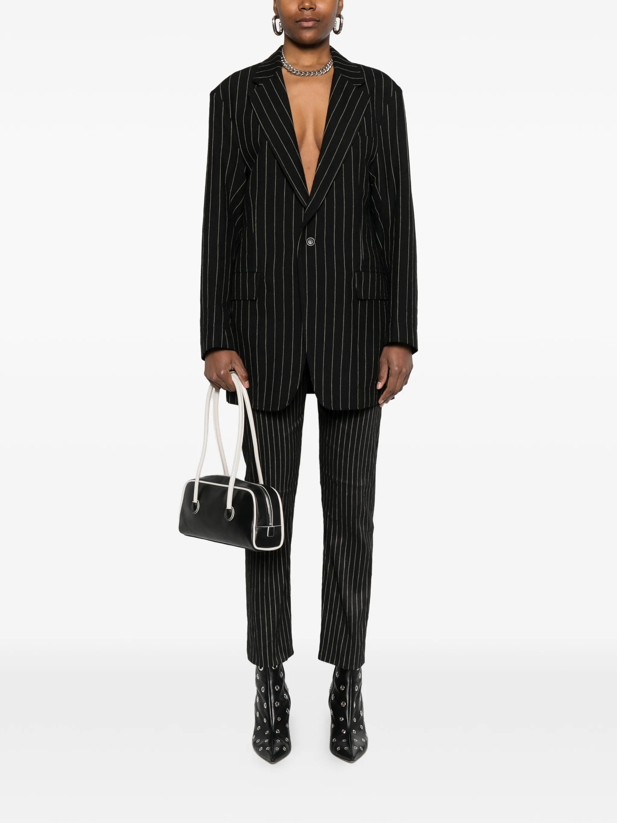oversize pinstripe blazer