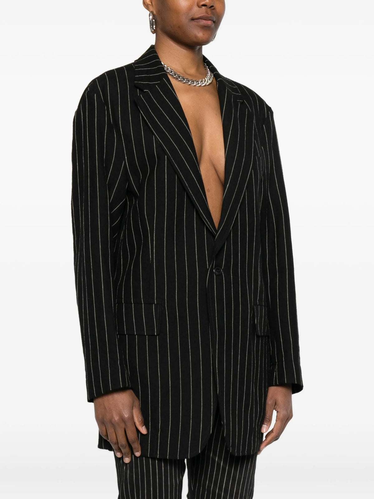 oversize pinstripe blazer