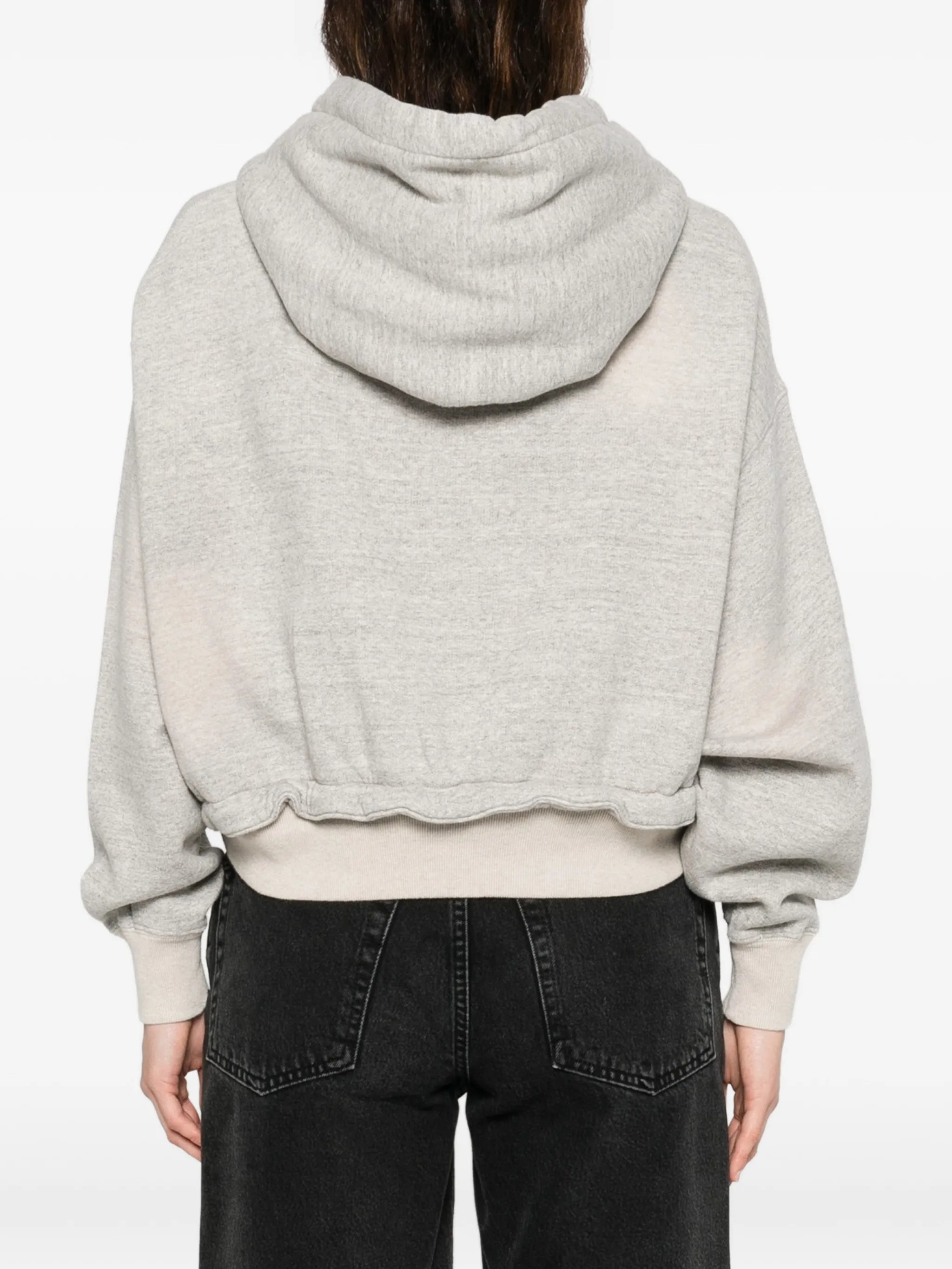 cinched-hem hoodie