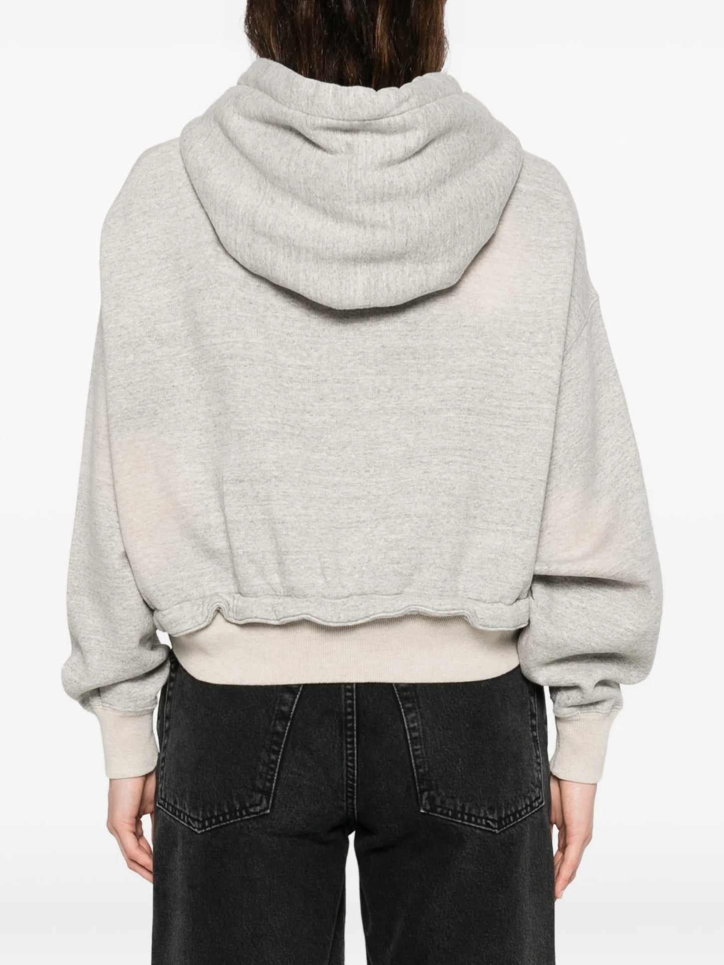 cinched-hem hoodie