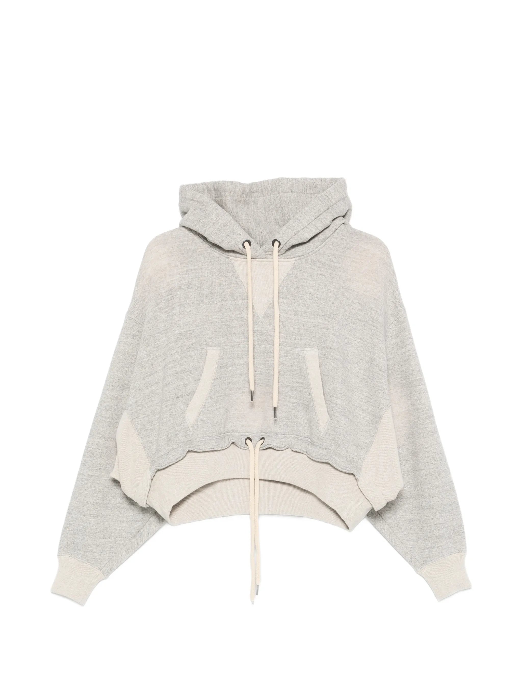 cinched-hem hoodie
