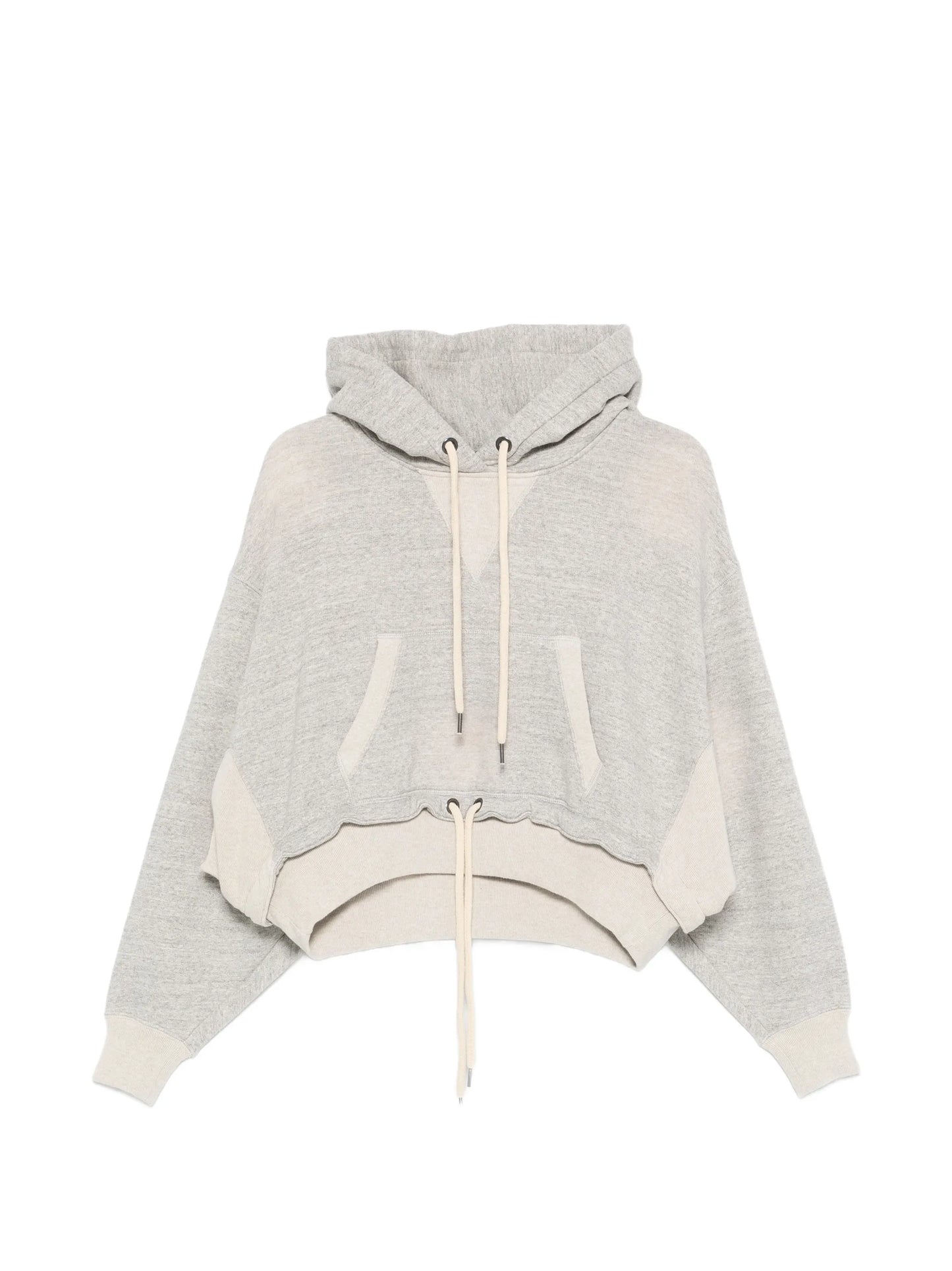 cinched-hem hoodie