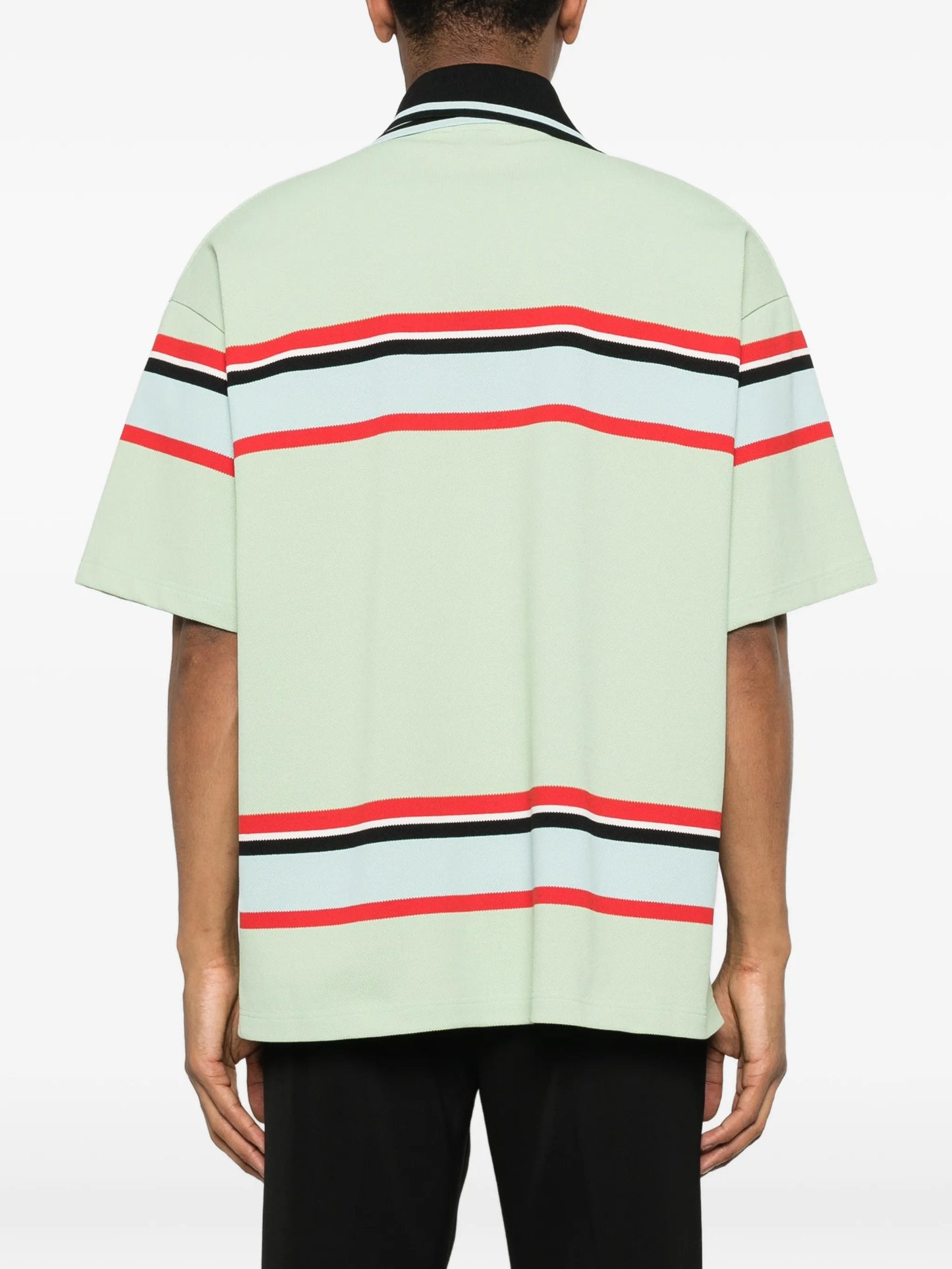 striped short-sleeve polo shirt
