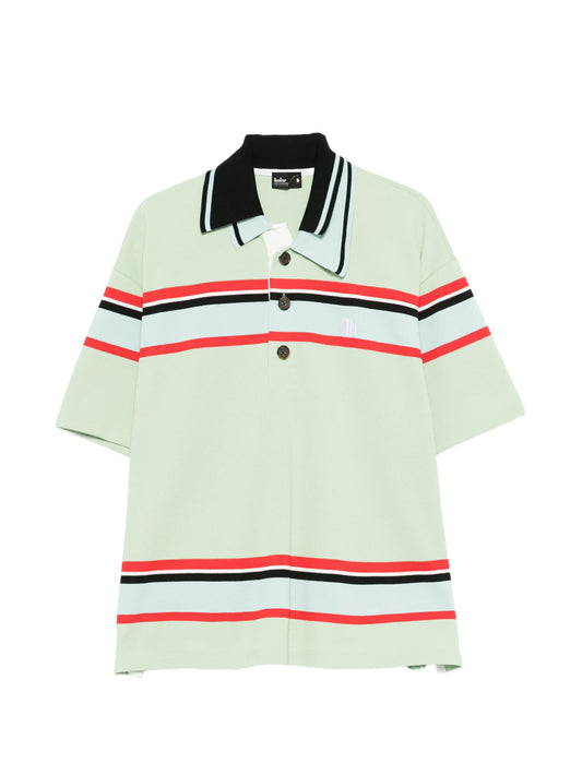striped short-sleeve polo shirt