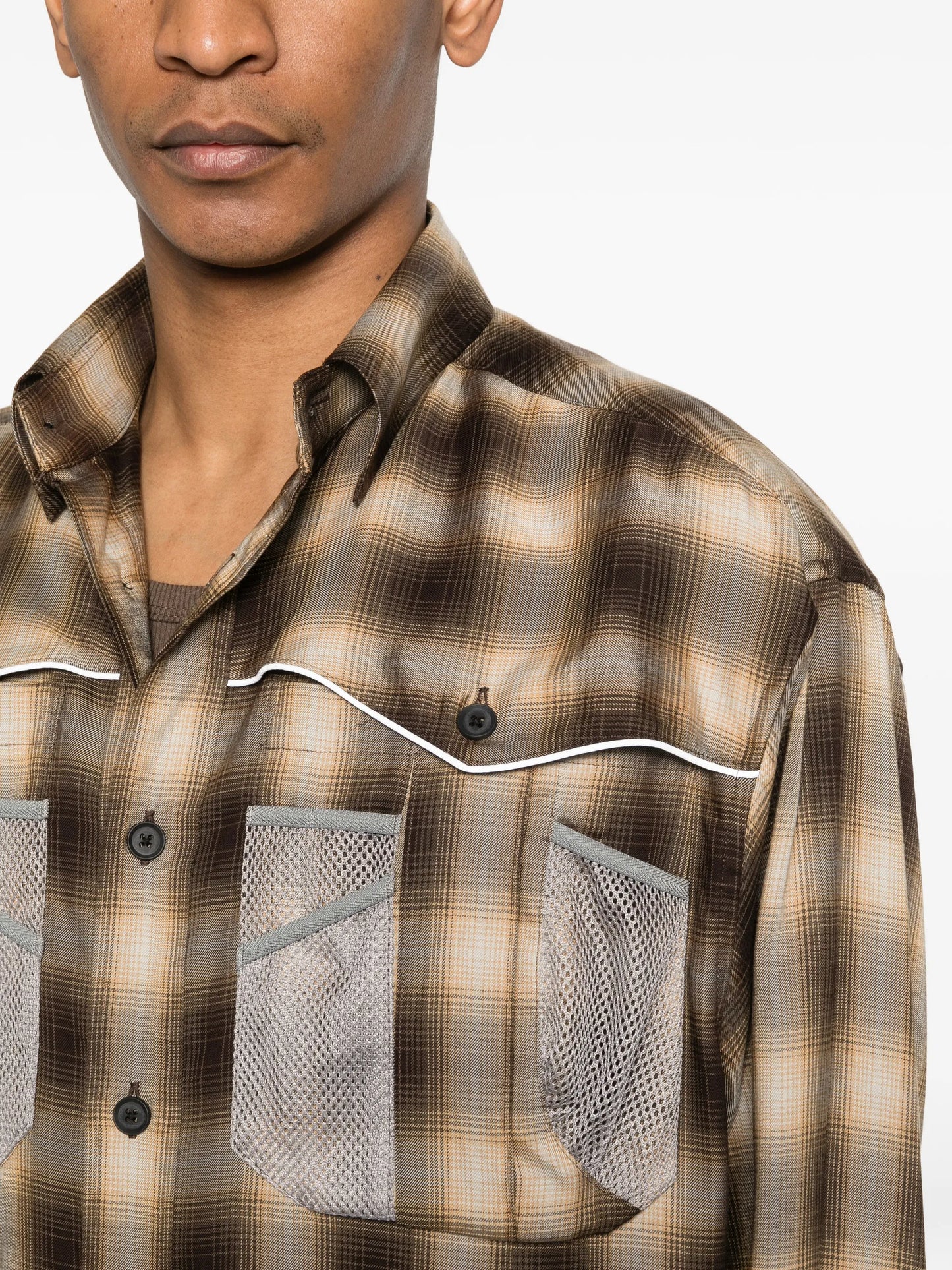 plaid-pattern shirt