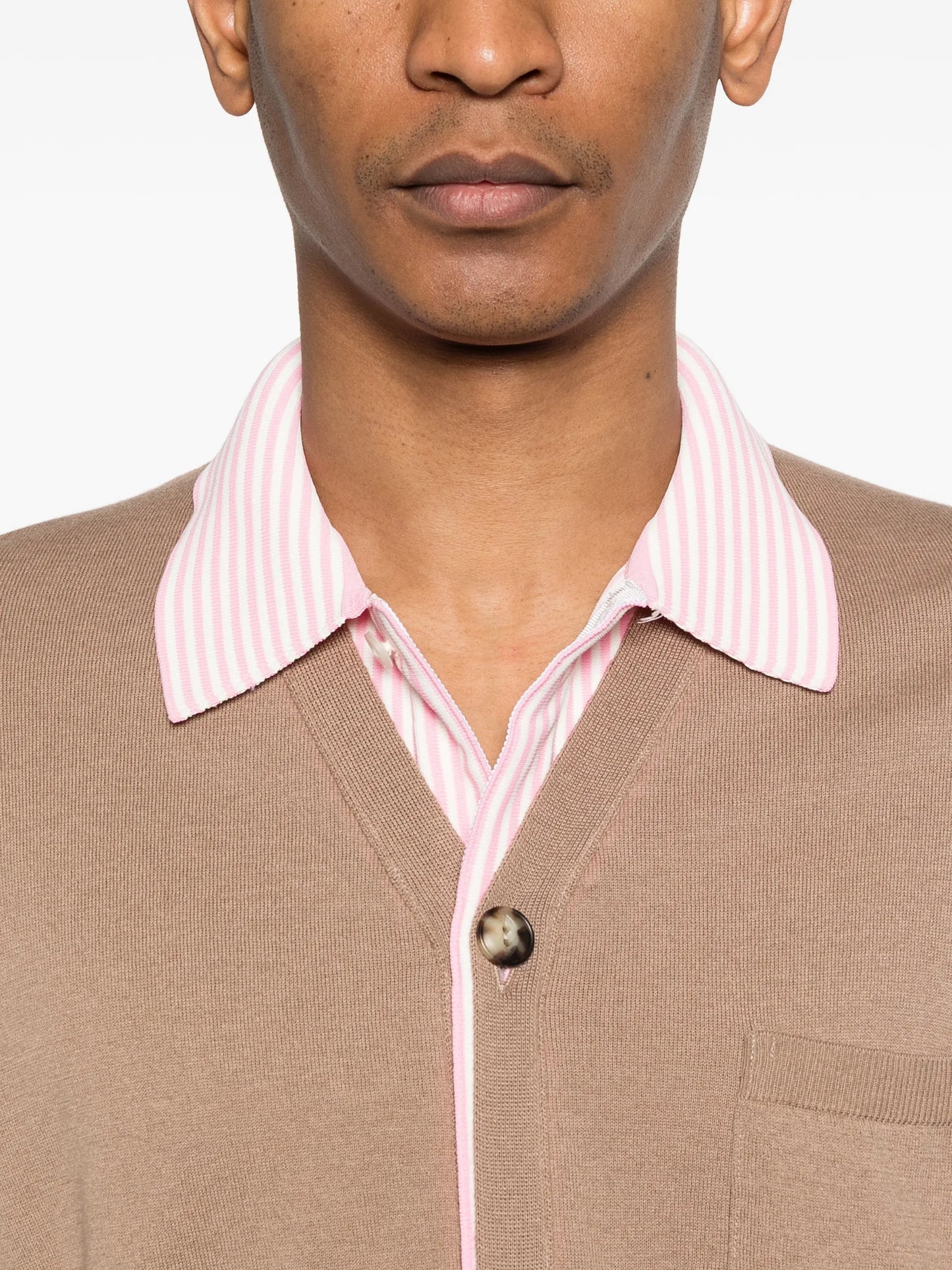 pocket double-layer knit cardigan